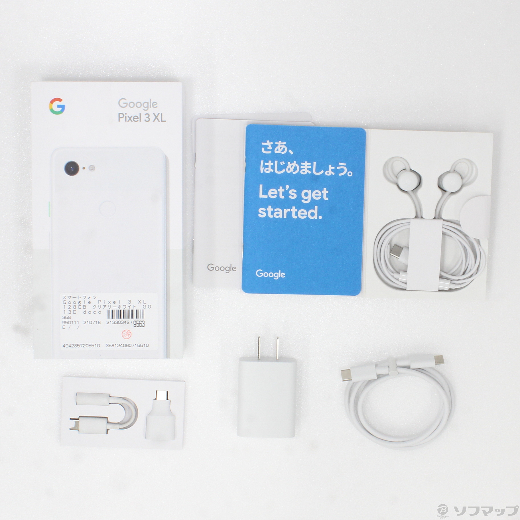 Google Pixel 3 XL 128GB クリアリーホワイト G013D docomoロック解除SIMフリー