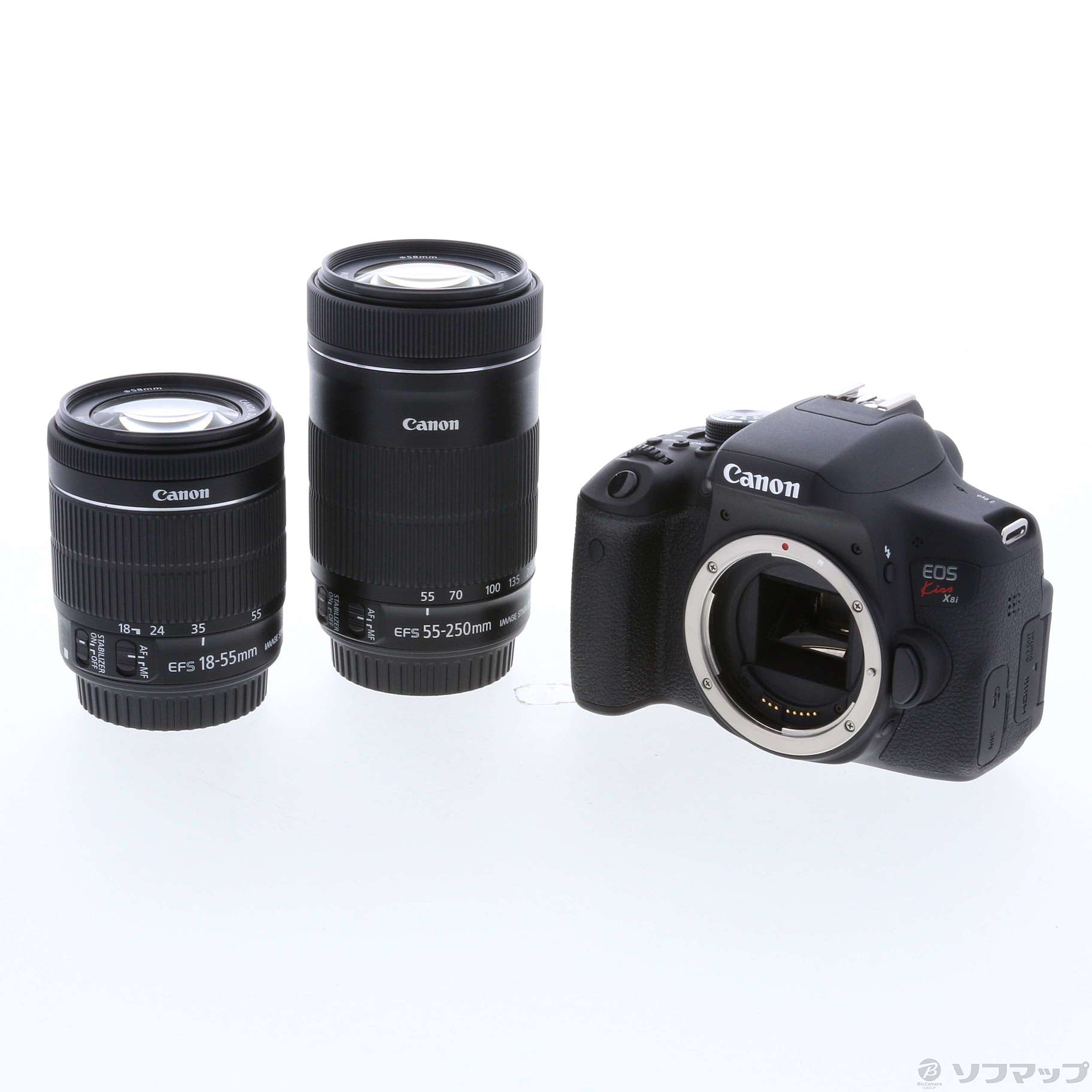 中古】EOS Kiss X8i (W) ダブルズームキット (2420万画素／SDXC