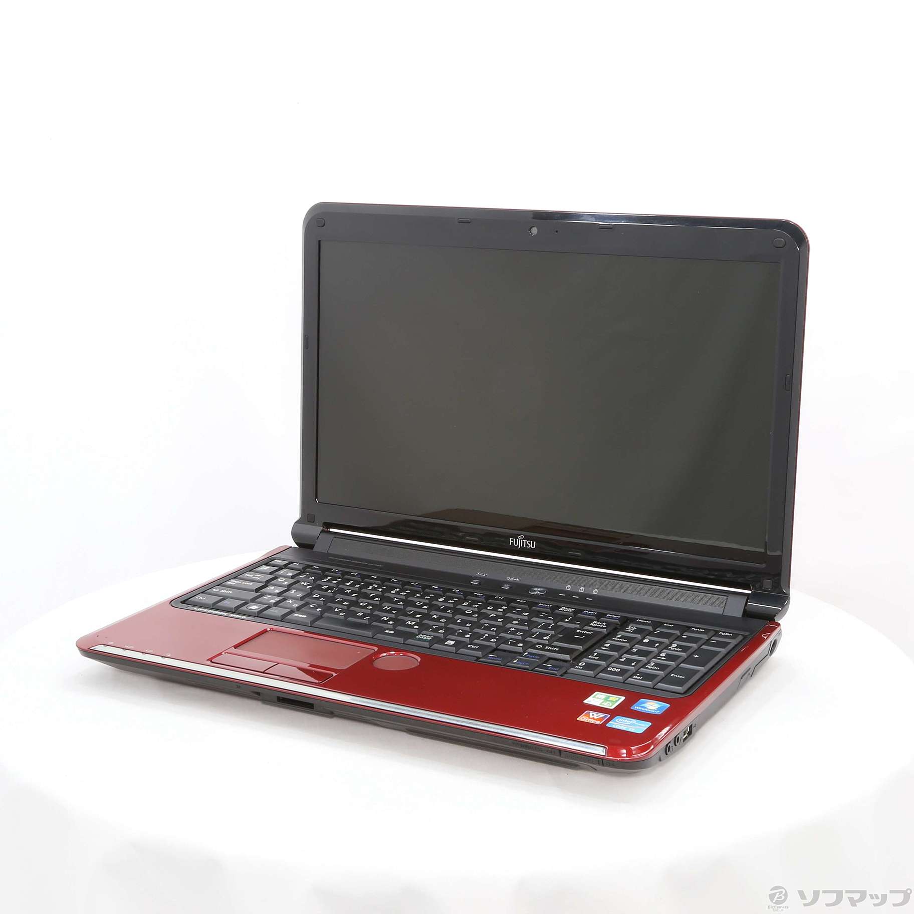 中古】格安安心パソコン LIFEBOOK AH54／D FMVA54DR ルビーレッド ◇09 