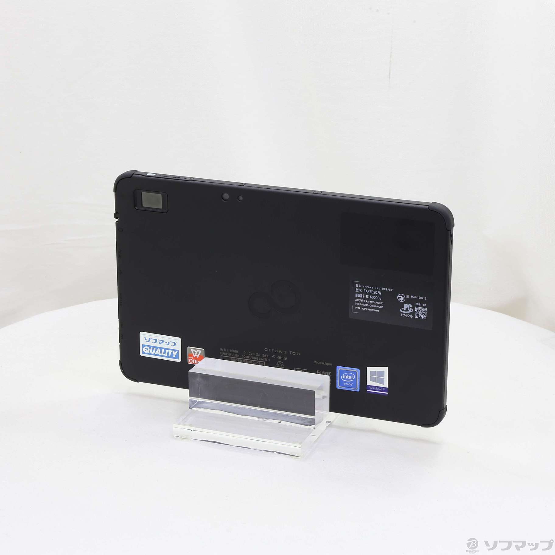 中古】ARROWS Tab WQ2／E2 FARWE2Q2N ブラック 〔Windows 10〕 ◇10/11