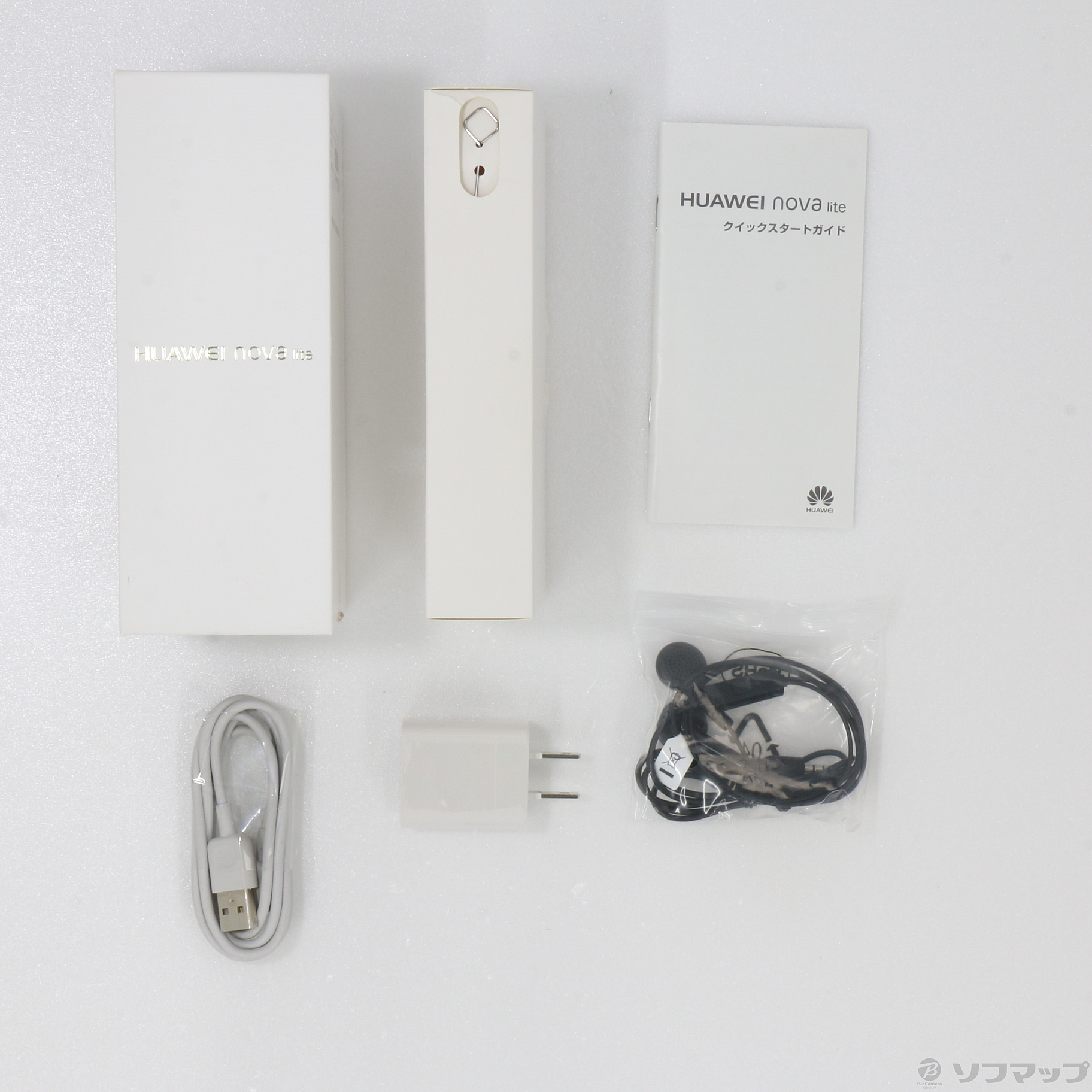 中古】HUAWEI nova lite 16GB ホワイト PRA-LX2 SIMフリー