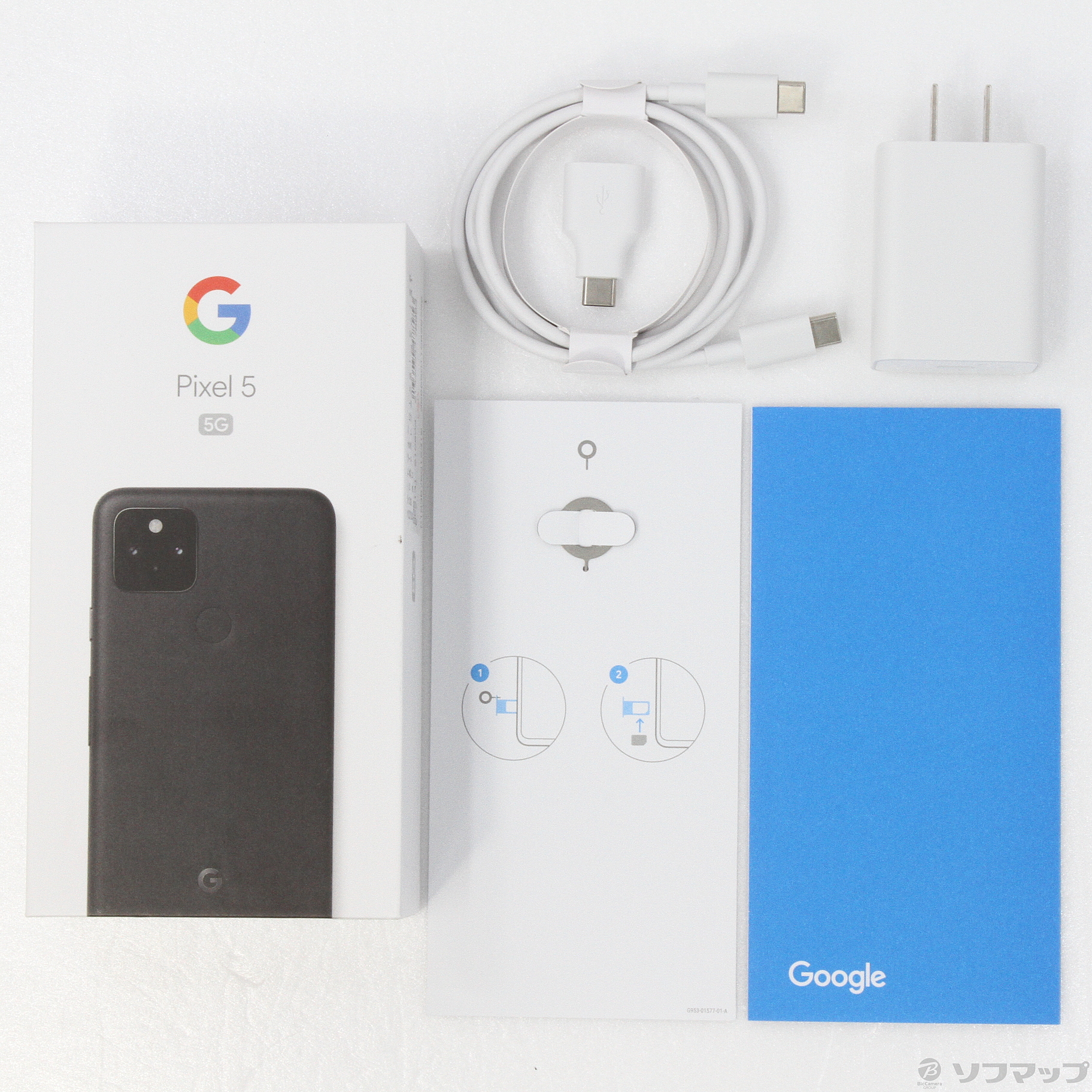 中古】Google Pixel 5 128GB ジャストブラック GA01316 auロック解除