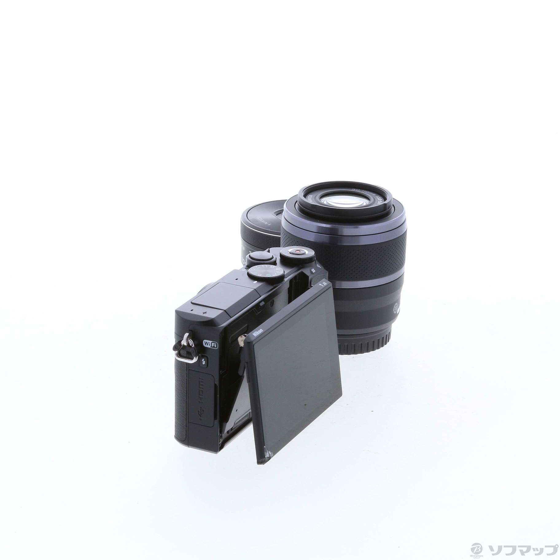 中古】Nikon 1 J5 ダブルズームレンズキット ブラック [2133034489485 