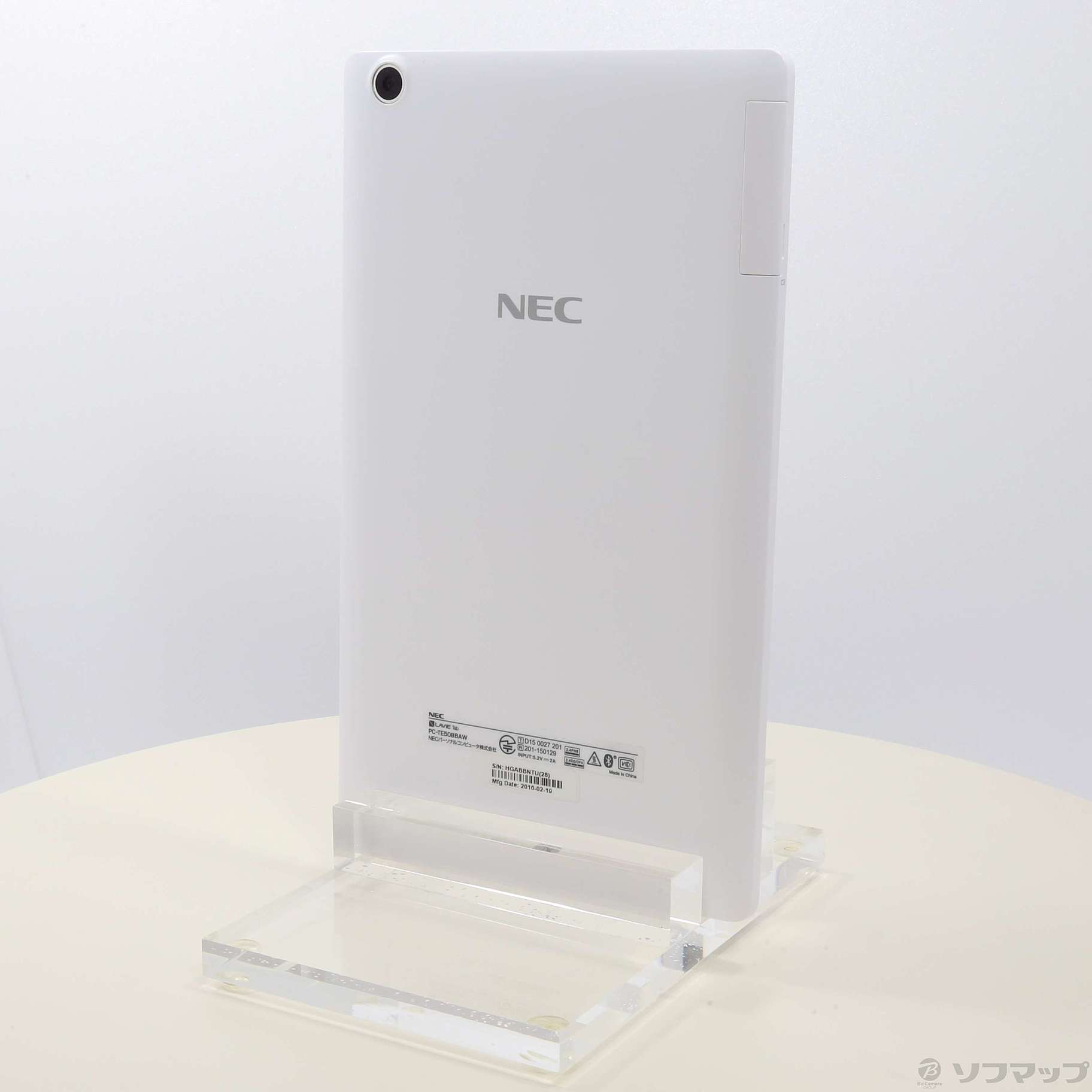 【中古】LaVie Tab E TE508／BAW 16GB ホワイト PC-TE508BAW Wi-Fi [2133034498791