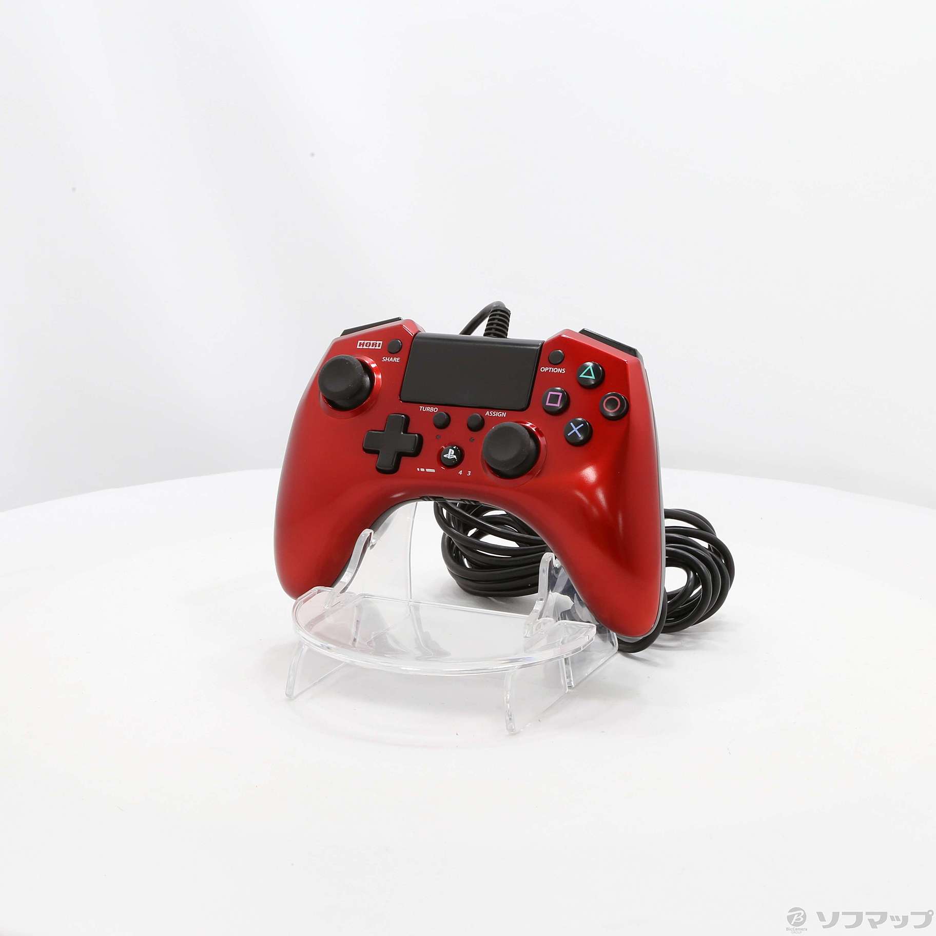 中古】ホリパッドFPSプラス for PlayStation4 レッド 【PS4