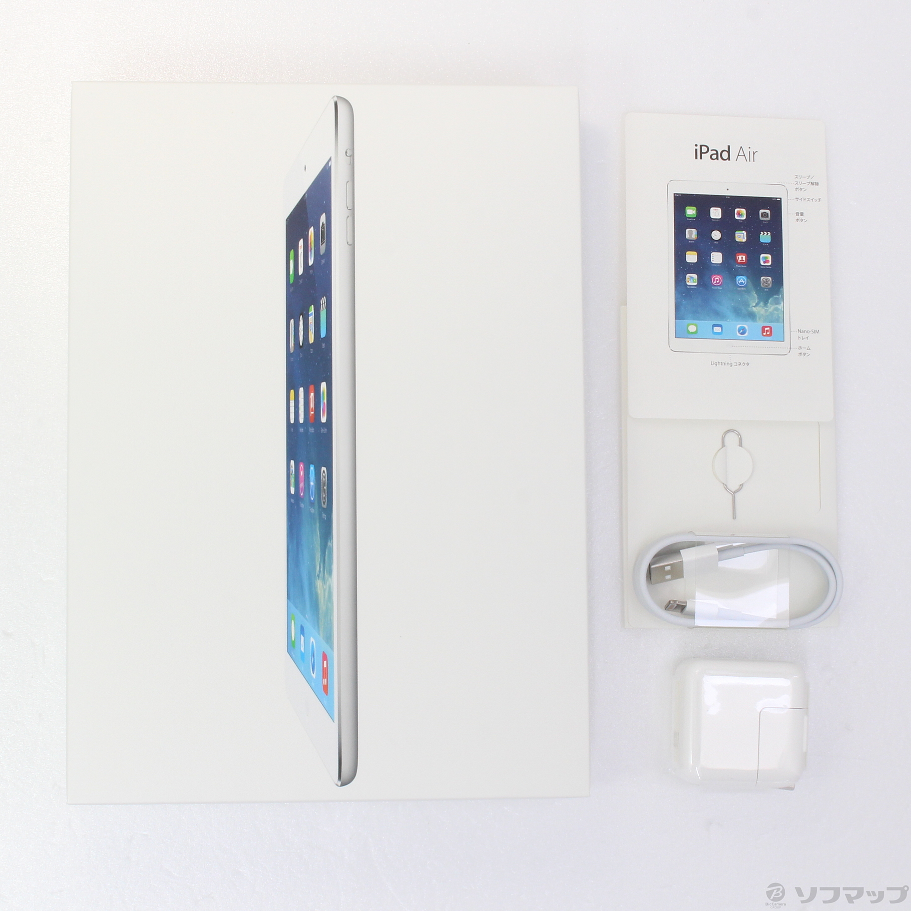 中古】iPad Air 16GB シルバー MD794JA／A au [2133034634441