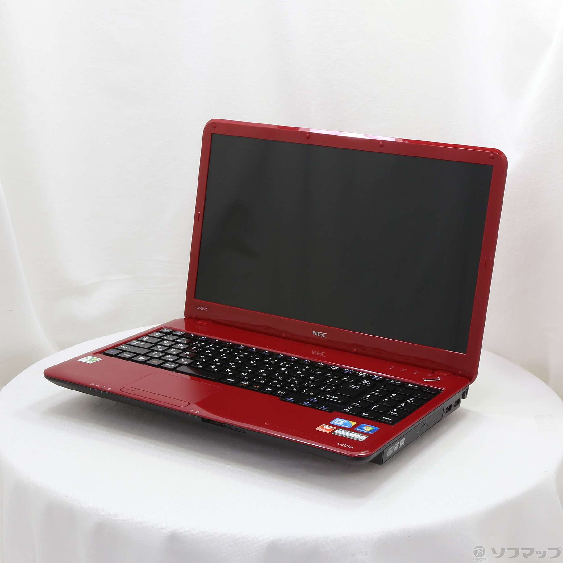 格安安心パソコン LaVie S LS550／CS6R PC-LS550CS6R ラズベリーレッド ※バッテリー完全消耗