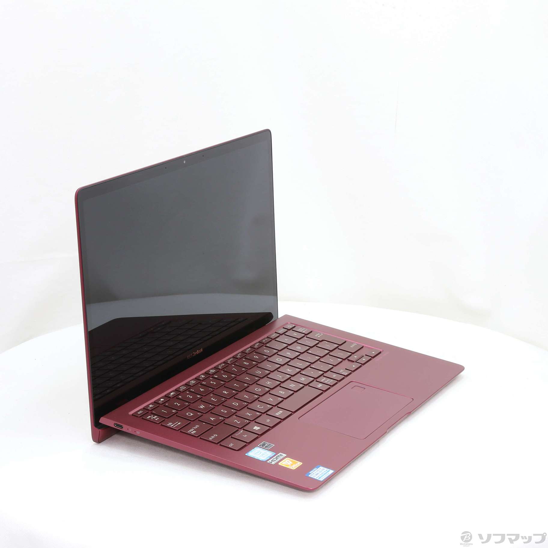 中古】ZenBook S UX391UA UX391UA-825R バーガンディレッド 〔Windows