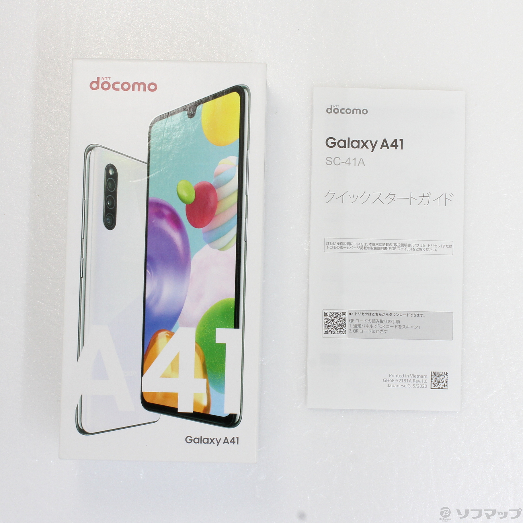 中古】GALAXY A41 64GB ホワイト SC-41A docomoロック解除SIMフリー