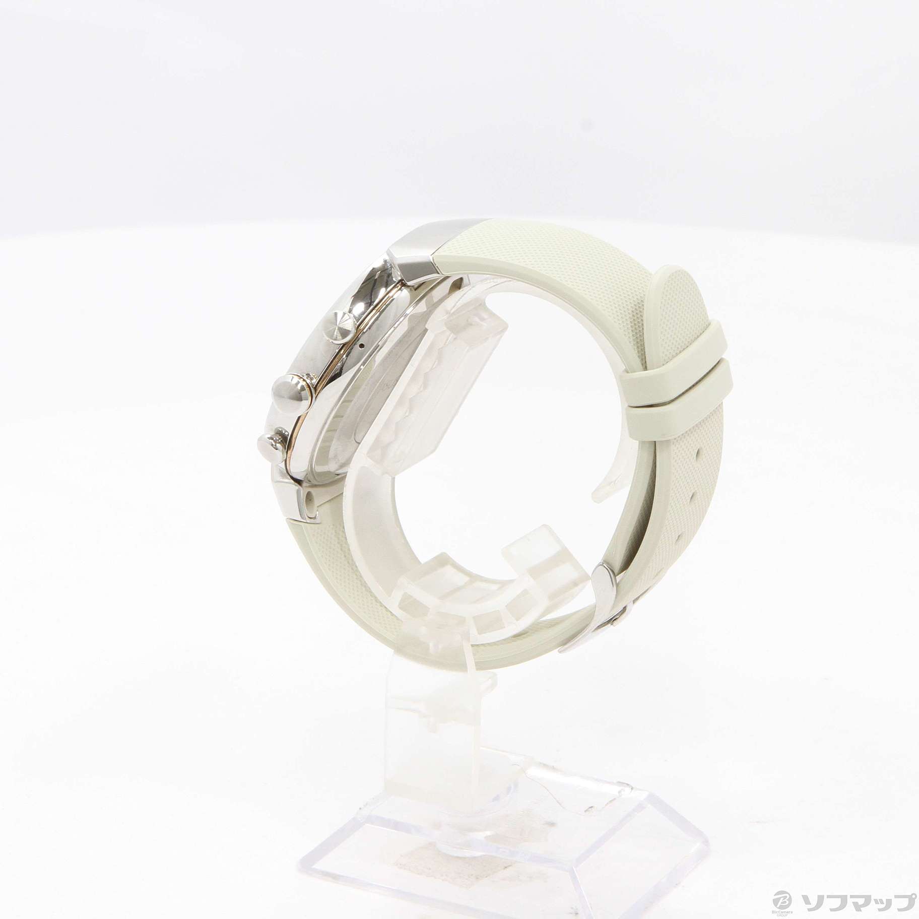 中古】ASUS ZenWatch 3 WI503Q-RGR04 シルバー／ベージュ(ラバー