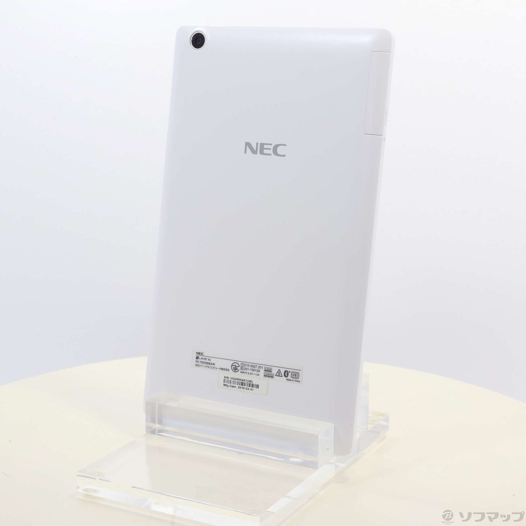 中古品（難あり）〕 LaVie Tab E TE508／BAW 16GB ホワイト PC
