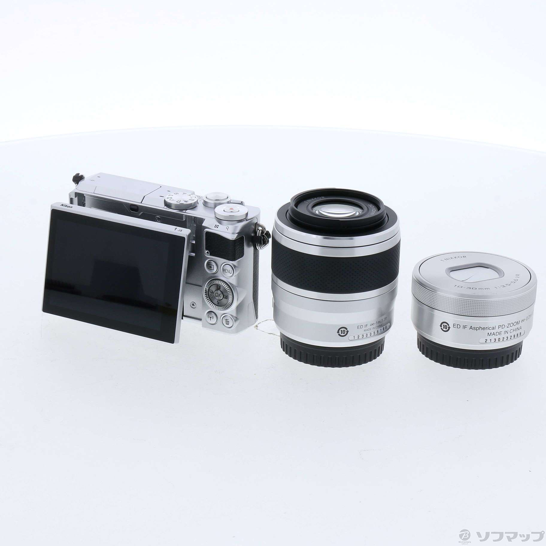 中古】Nikon 1 J5 ダブルズームレンズキット (2081万画素／シルバー