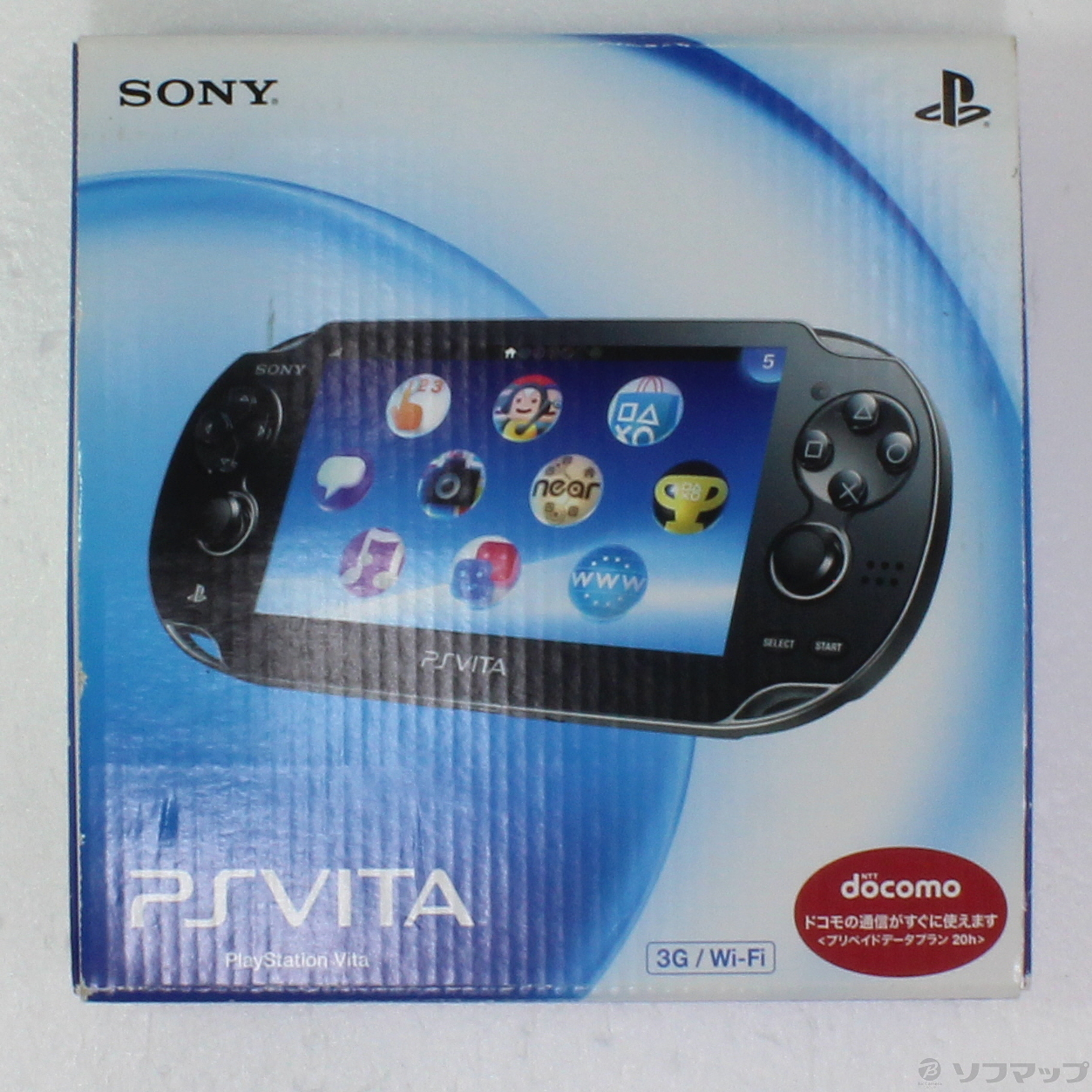 中古】PlayStation Vita 3G／WI-FIモデル クリスタルブラックPCH-1100