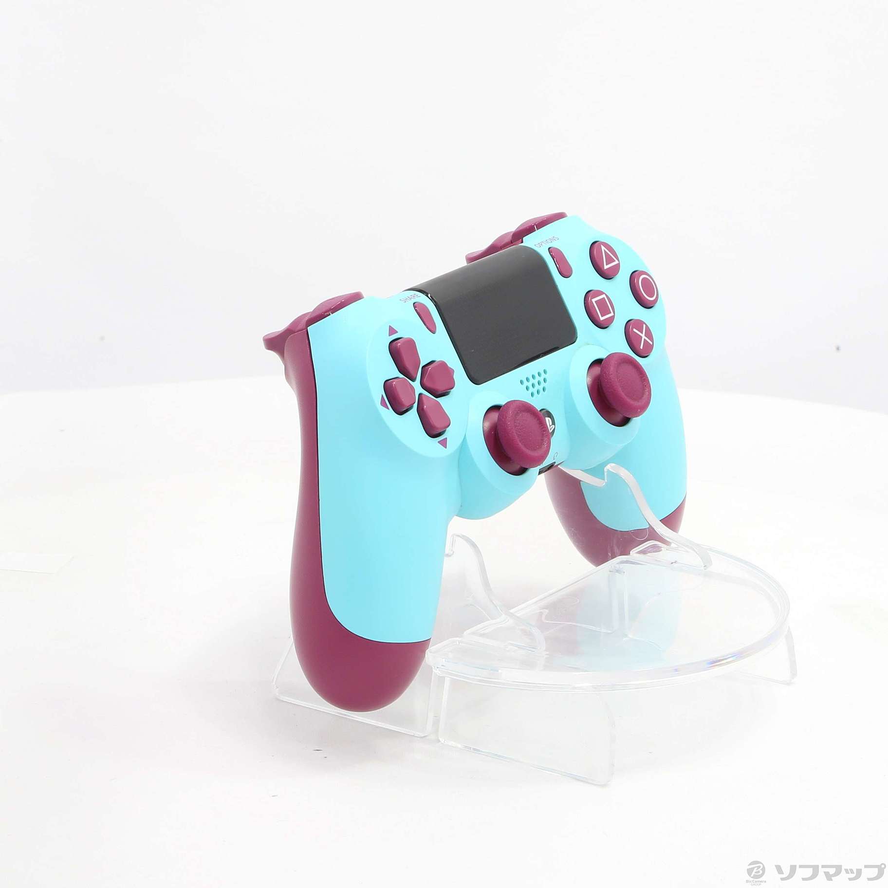 中古】ワイヤレスコントローラー (DUALSHOCK 4) ベリー・ブルー 【PS4