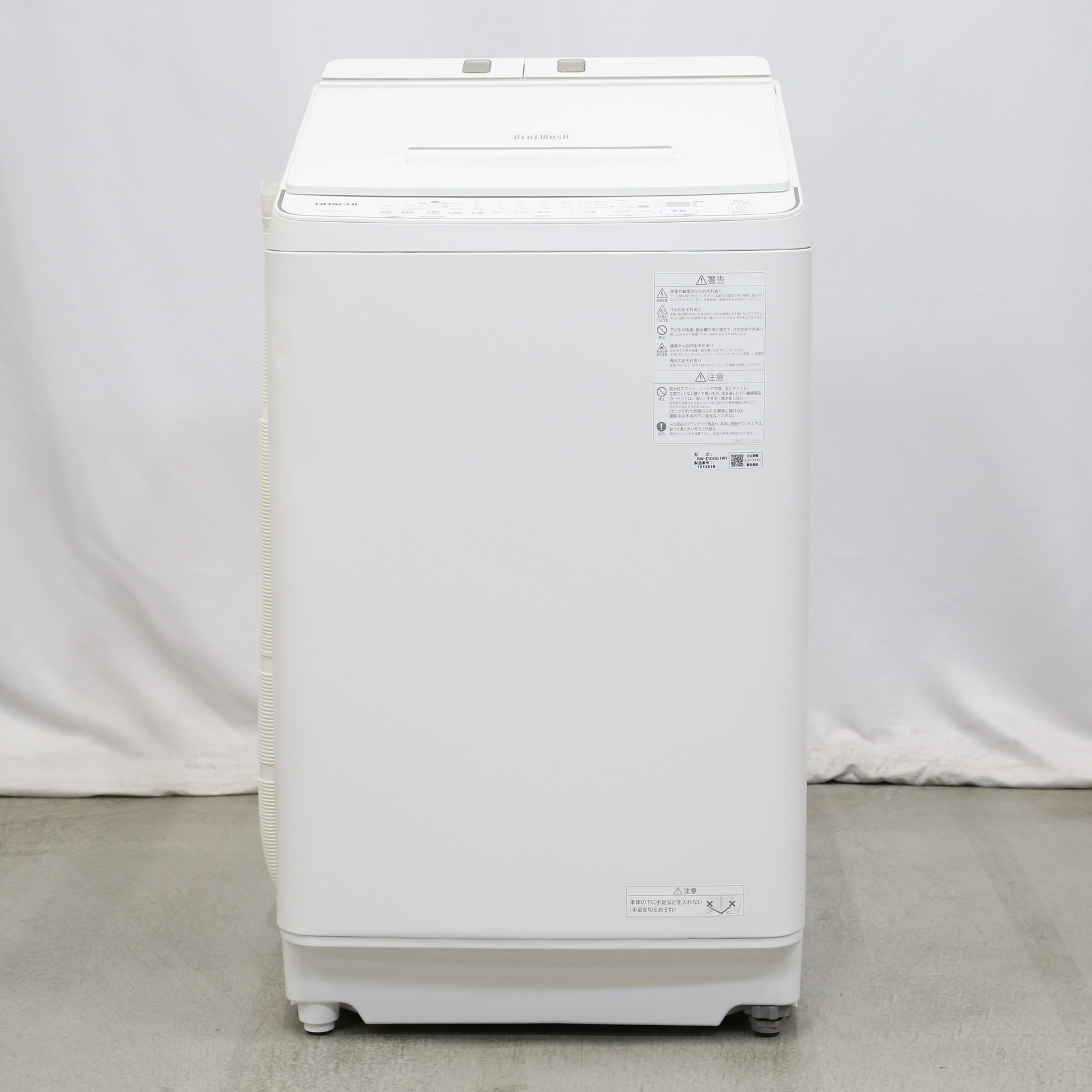 中古】〔展示品〕 全自動洗濯機 ビートウォッシュ ホワイト BW-X100G-W 