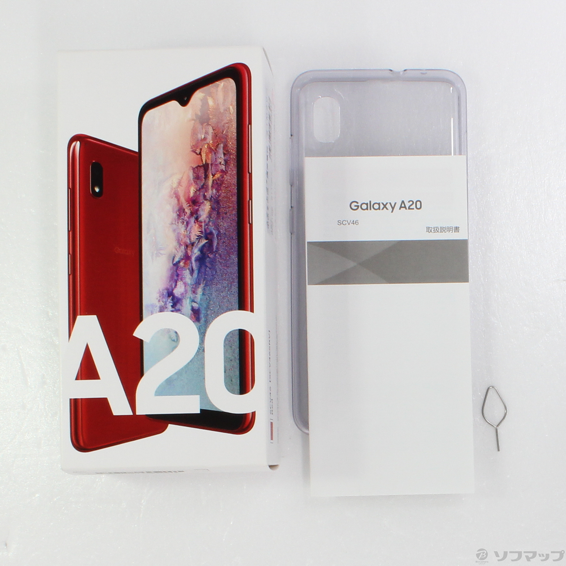 GALAXY A20 SIMフリー レッドスマートフォン本体 - スマートフォン本体