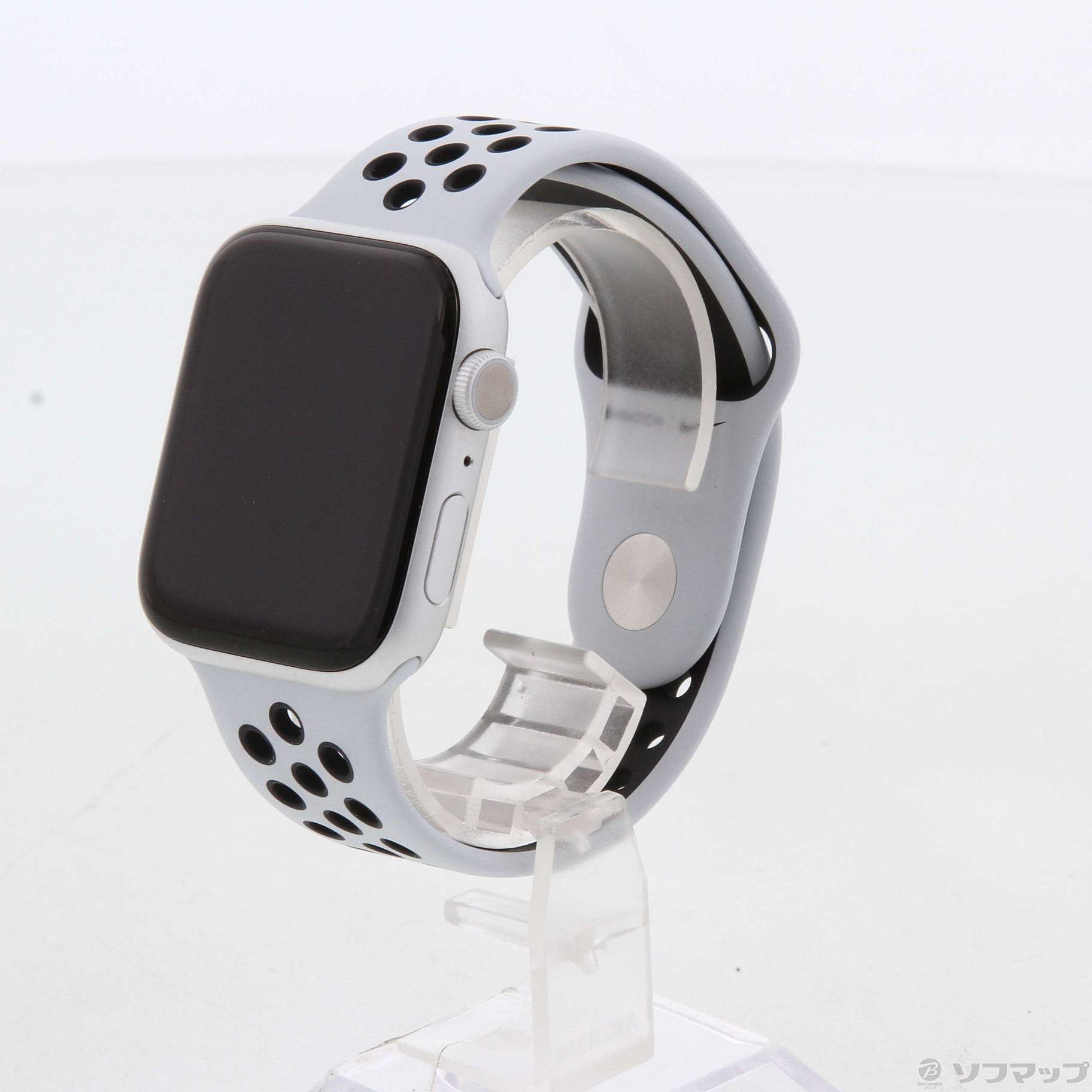Apple Watch Series 6 GPS 44mm シルバーアルミニウムケース オブシディアンミスト／ブラックNikeスポーツバンド