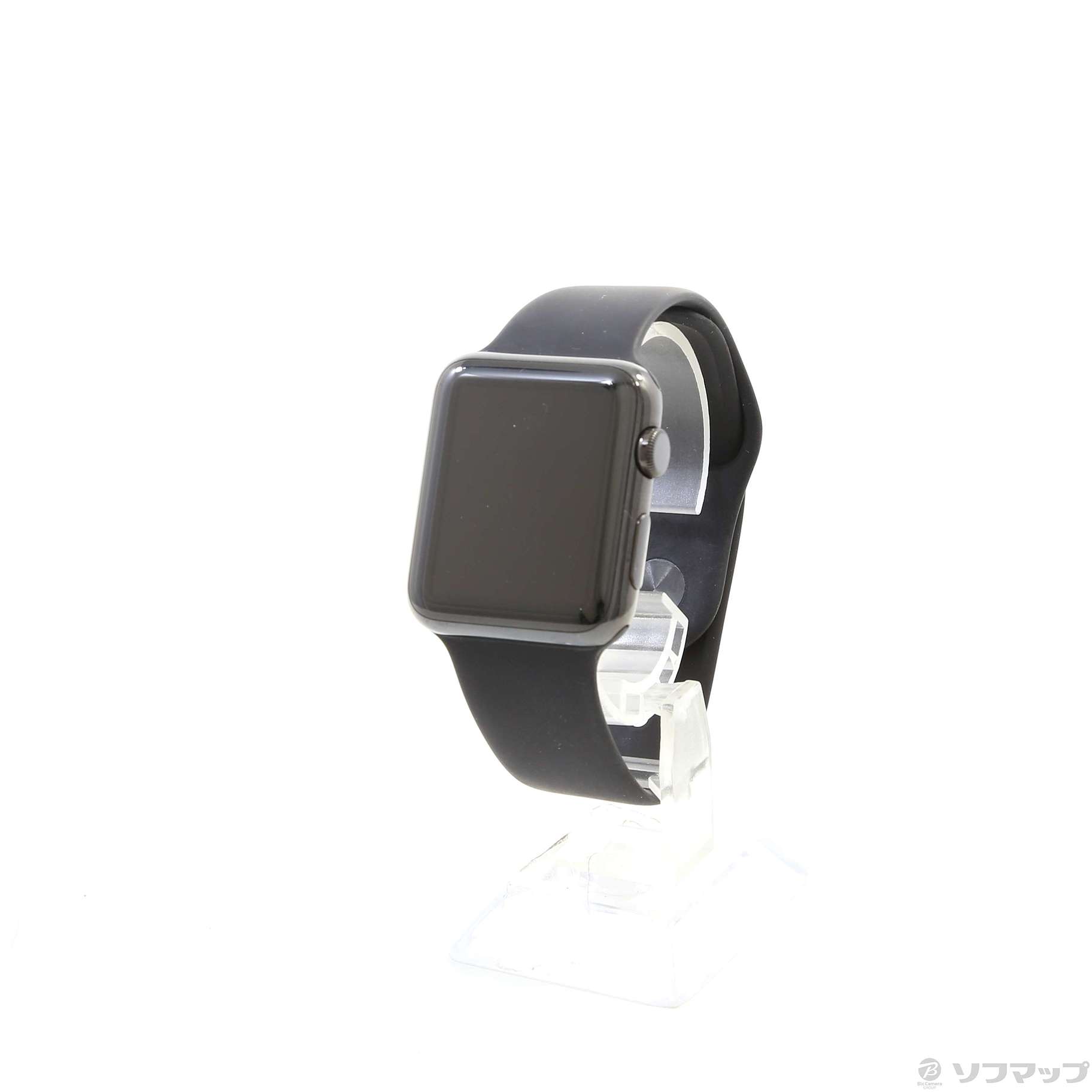 Apple Watch 42mm スペースブラックステンレススチールケース ブラックスポーツバンド