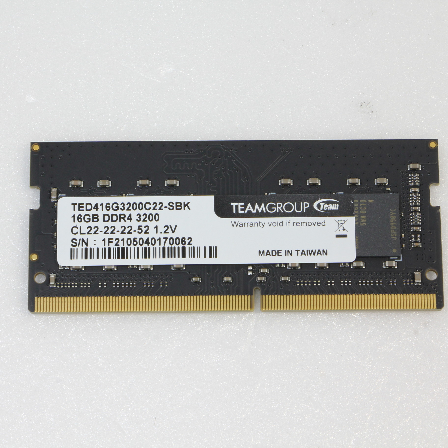 TED416G3200C22BK 16GB DDR4 3200 /ジャンク 中古】TED416G3200C22-SBK