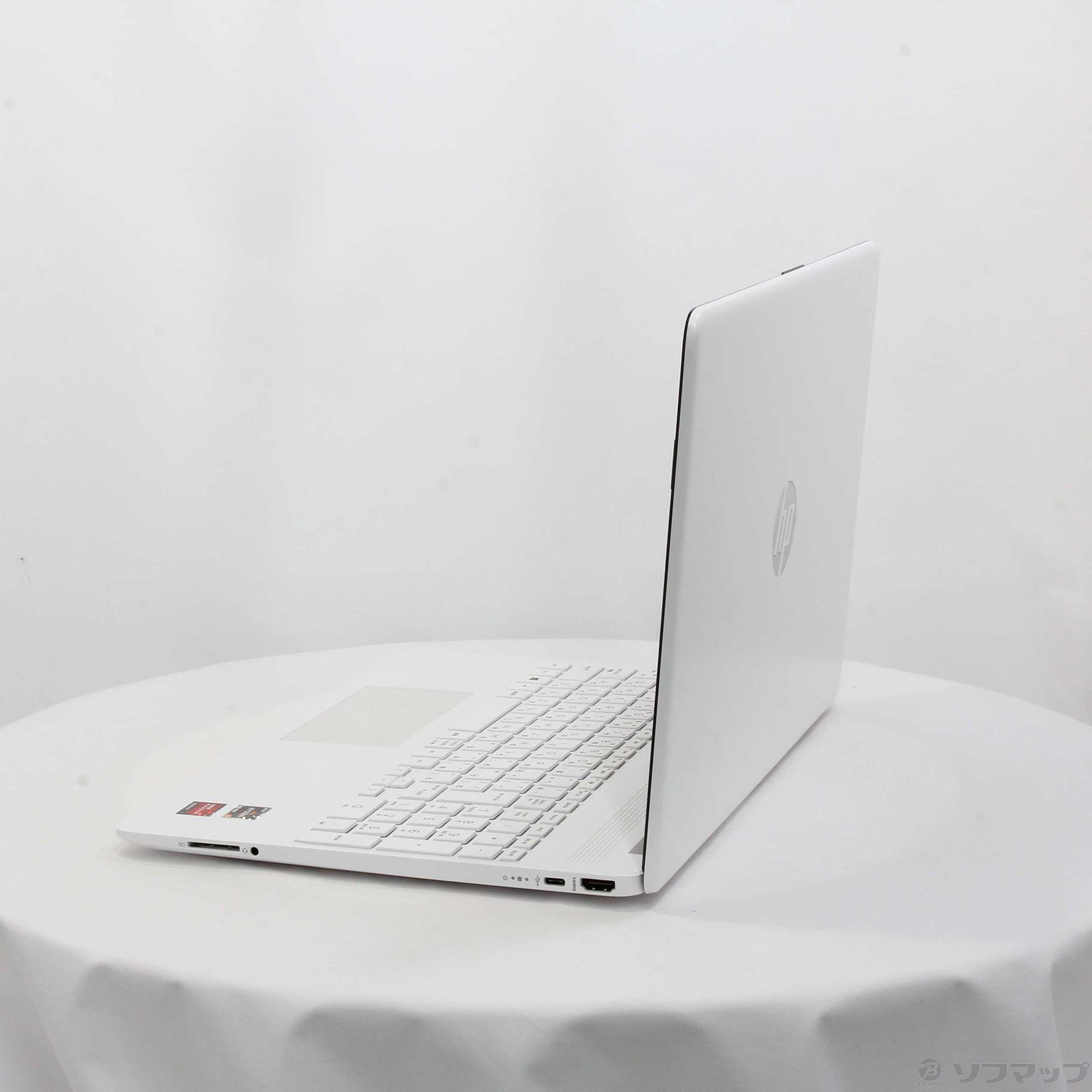 中古】〔展示品〕 HP 15s-eq1000 206L6PA-AAVK ピュアホワイト 
