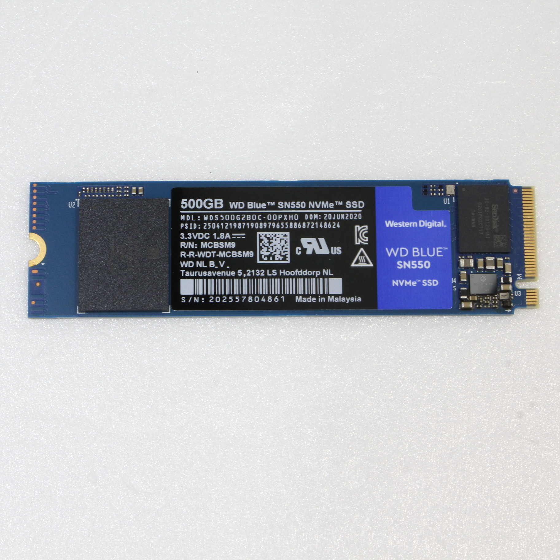 【新品・未開封】WD Blue SN500 NVMe 500GBPC/タブレット