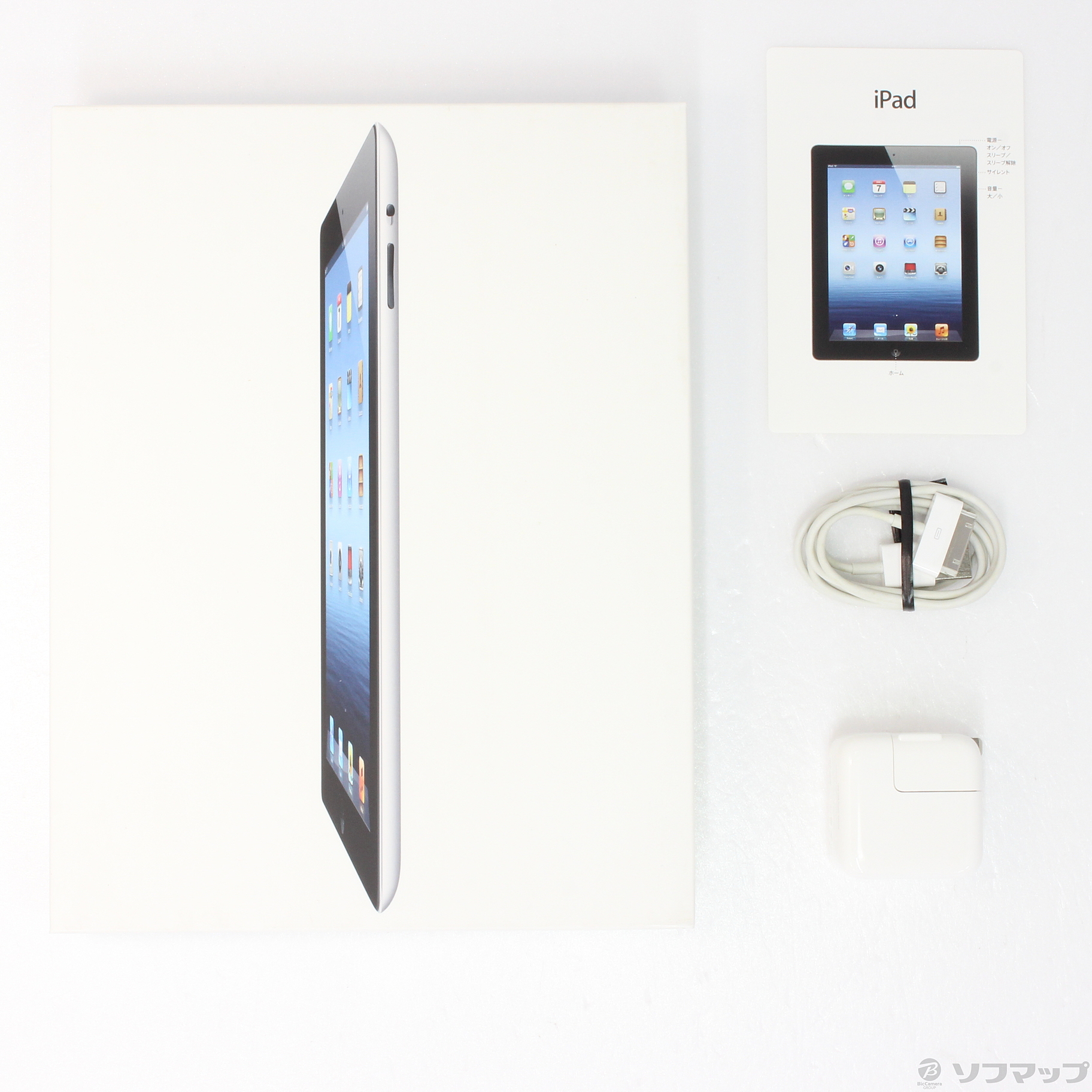 中古】セール対象品 iPad 第3世代 64GB ブラック MC707J／A Wi-Fi