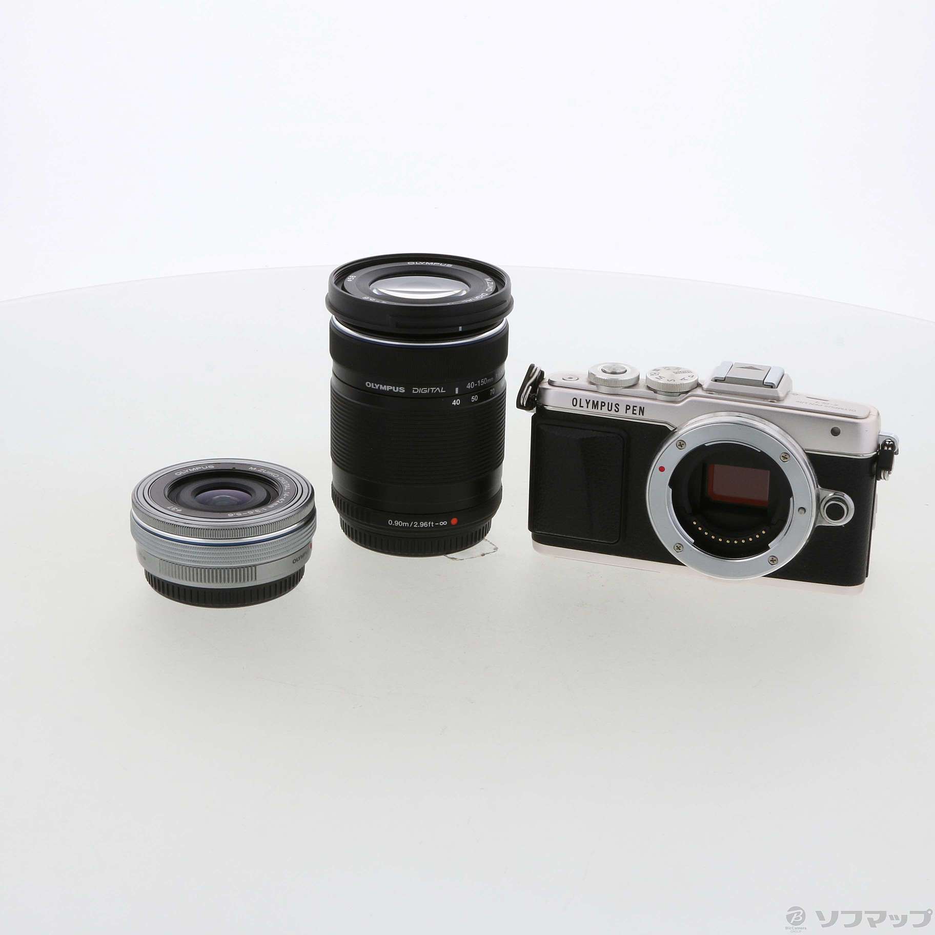 中古】PEN Lite E-PL7 EZダブルズームキット シルバー ◇12/25