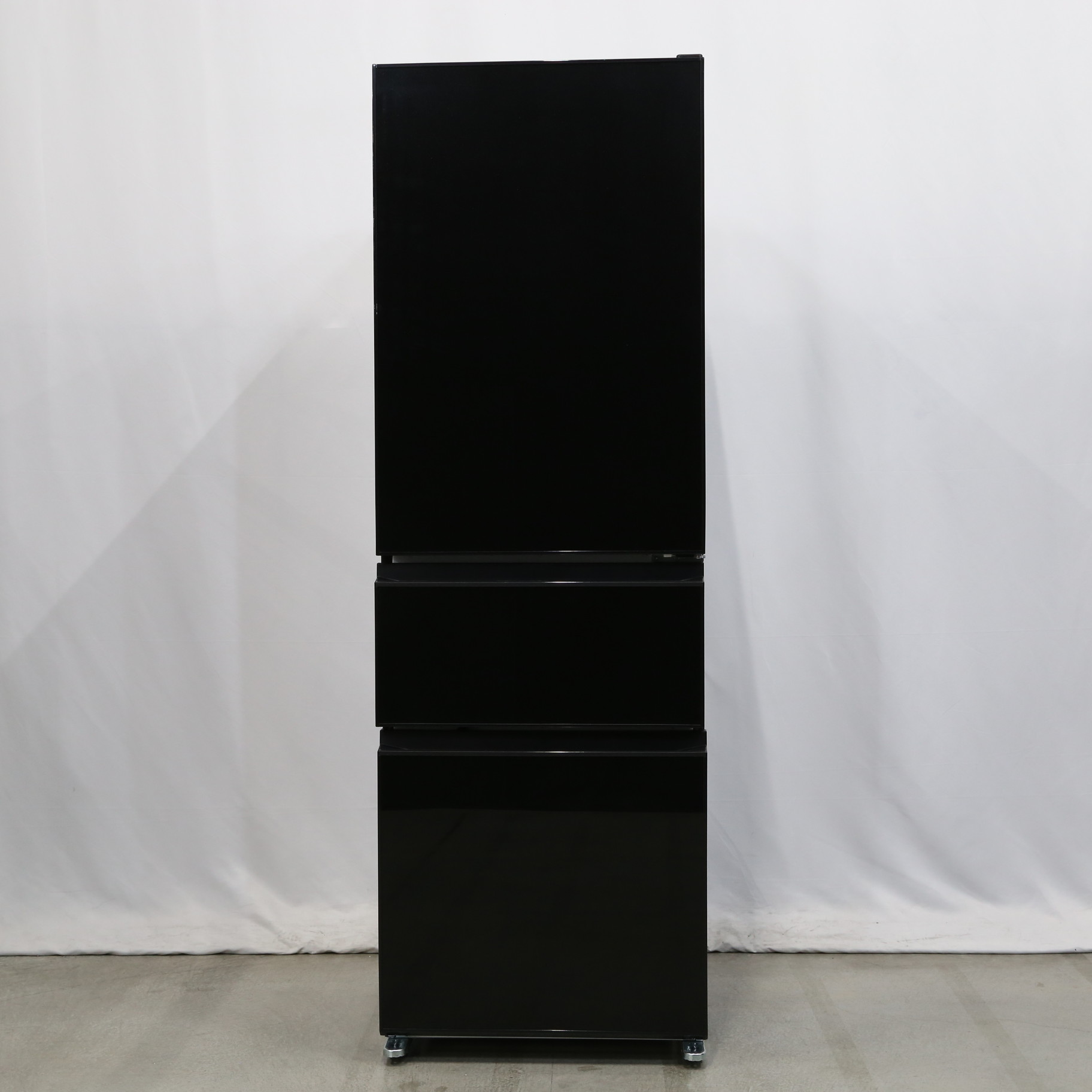 中古】〔展示品〕 冷蔵庫 CGシリーズ クリスタルブラック MR-CG37F-B 