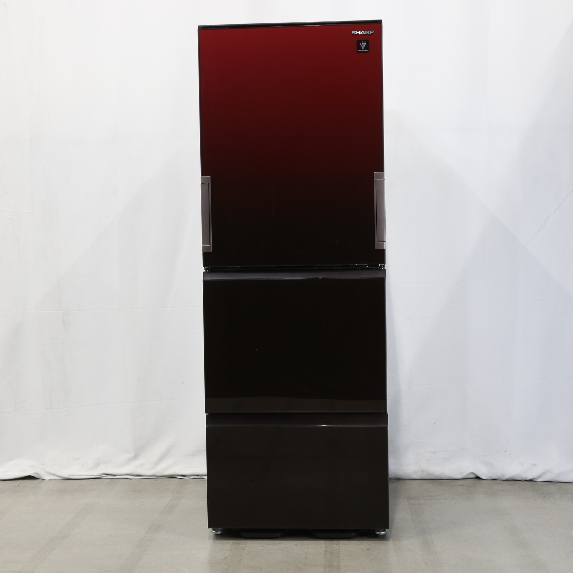 中古】〔展示品〕 冷蔵庫 グラデ—ションレッド SJ-GW35G-R [3ドア 