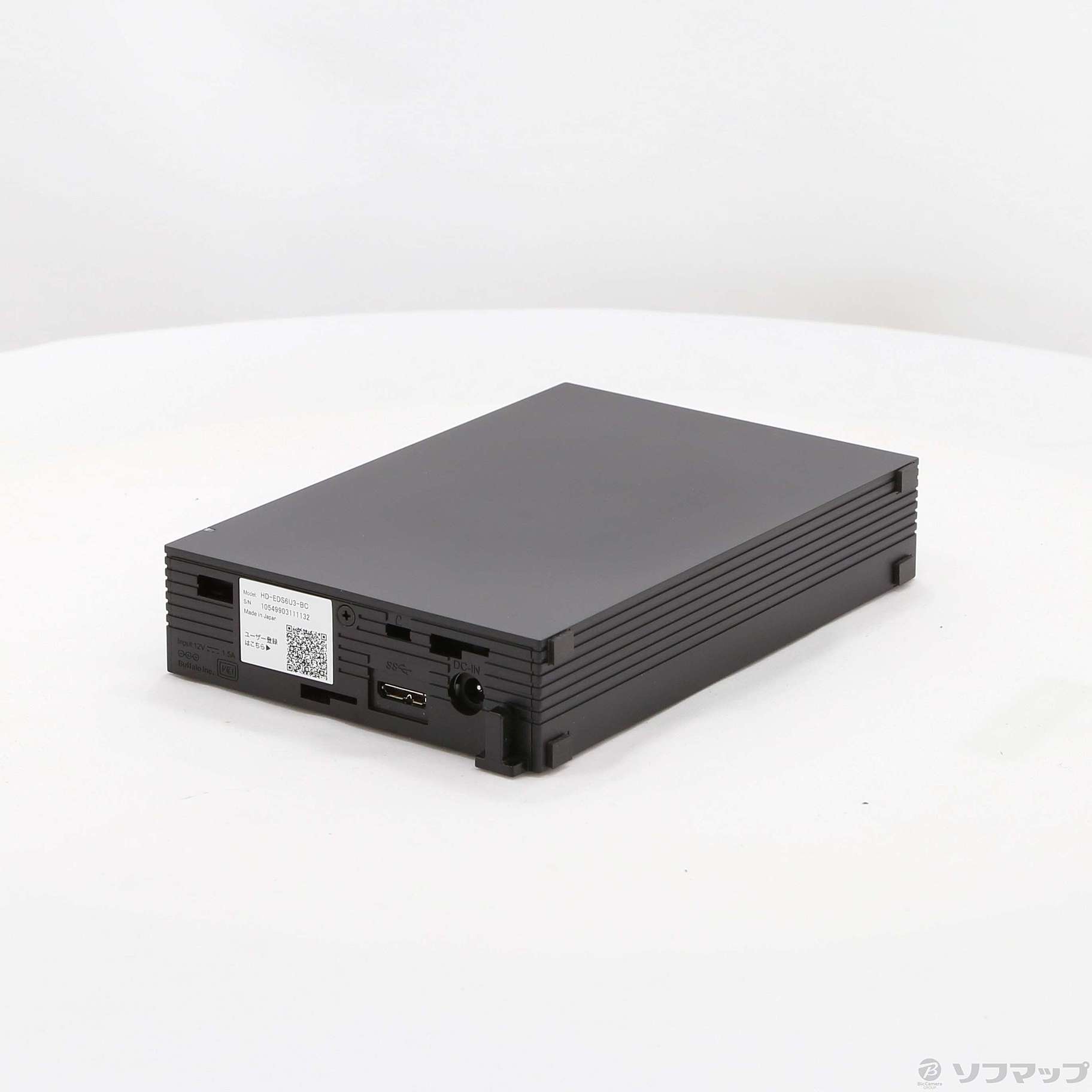 BUFFALO 外付ハードディスク HD-EDS6U3-BC据置HDDサイズ