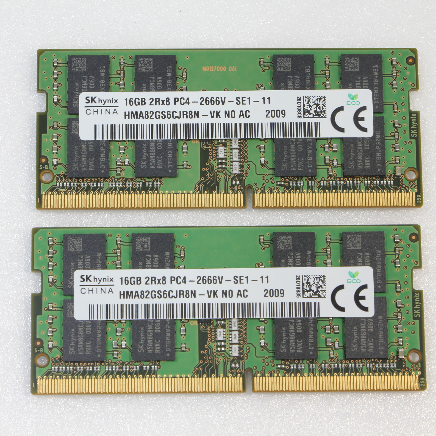 中古】260P SODIMM 32GB 16GB×2枚組 PC4-21300 DDR4-2666