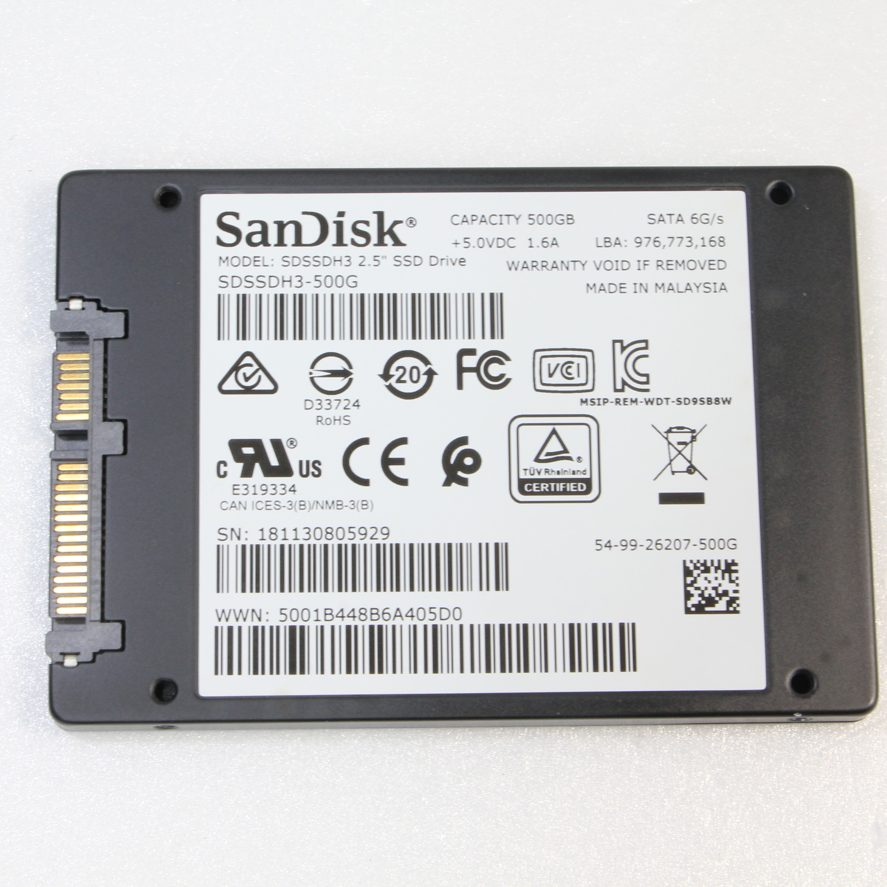 SanDisk サンディスク 内蔵 SSD 2.5インチ SSD Ultra 3D 500GB SATA3.0 SDSSDH3-500G-G2