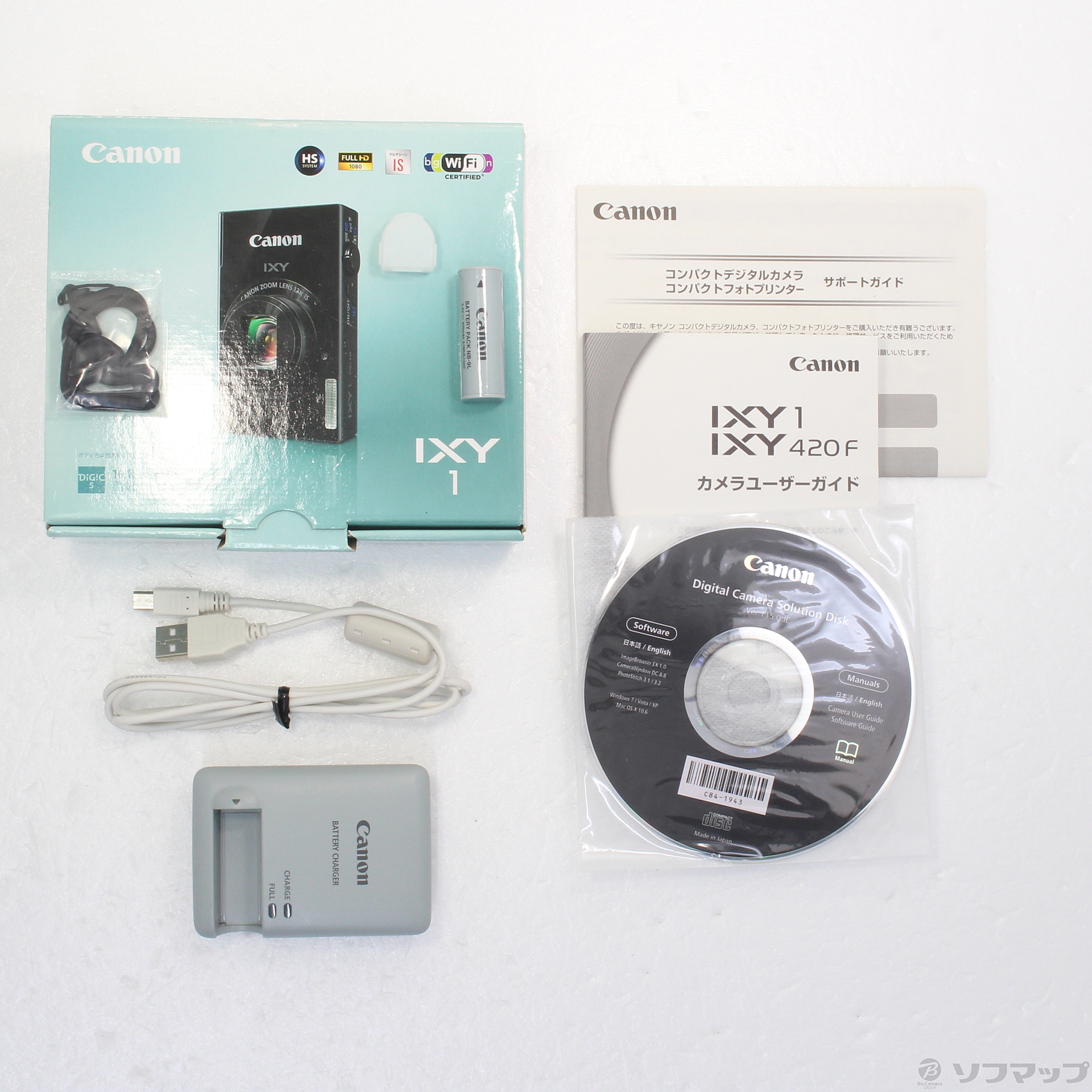 中古】IXY 1 (1010万画素／12倍／ホワイト／microSDXC／Wi-Fi) ◇01/16 