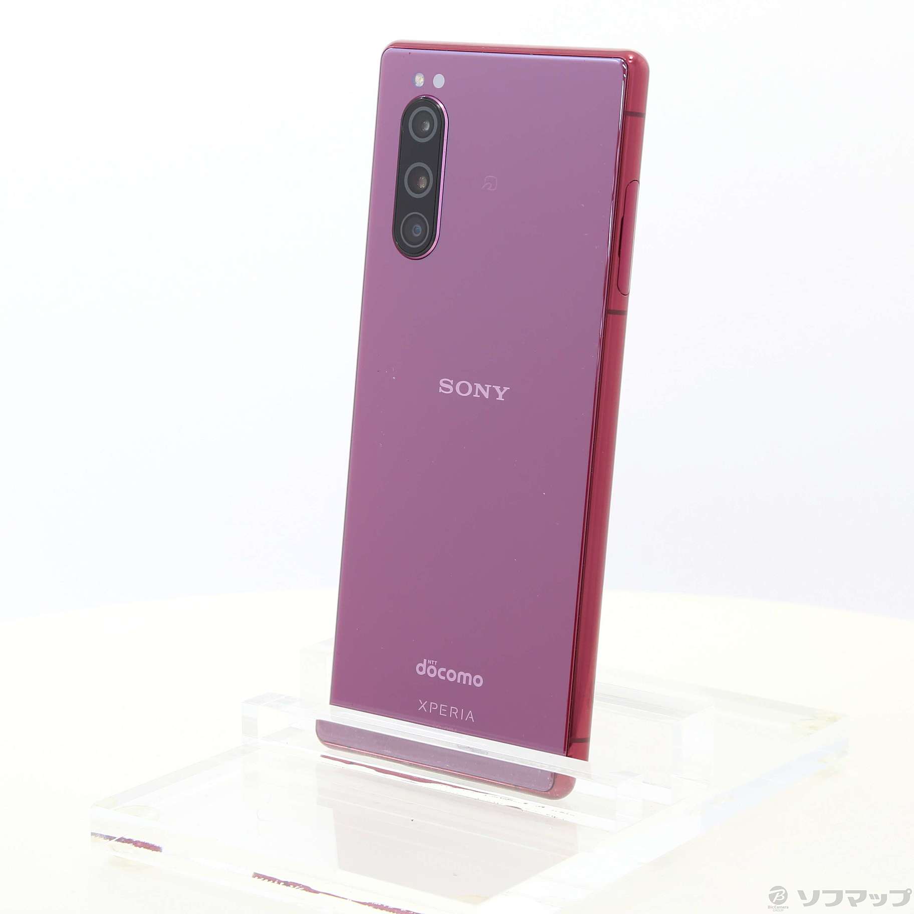 中古】Xperia 5 64GB レッド SO-01M docomoロック解除SIMフリー