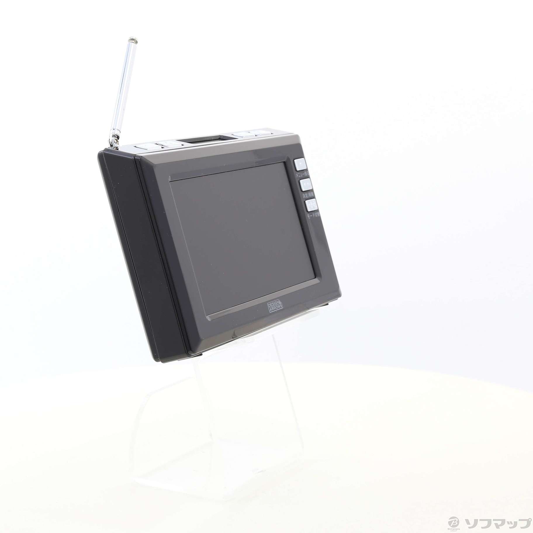 〔展示品〕 4.3インチディスプレイ ワンセグラジオ ブラック TV03BK