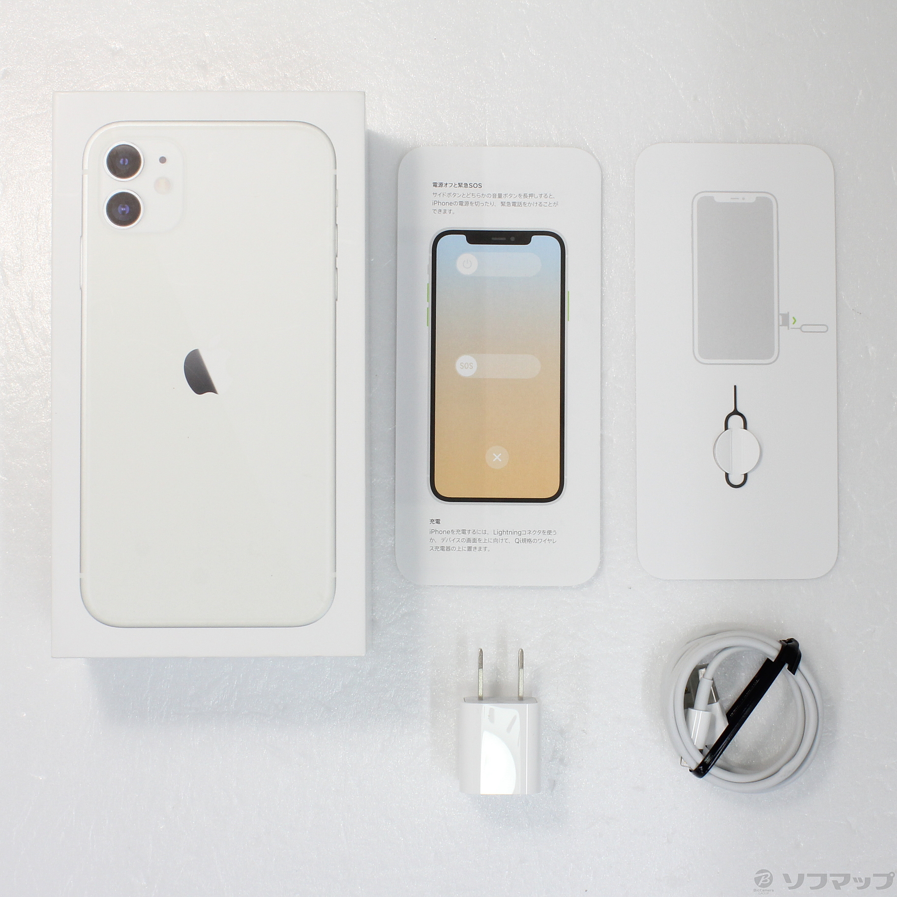 中古】iPhone11 64GB ホワイト MWLU2J／A SoftBank [2133037084069 