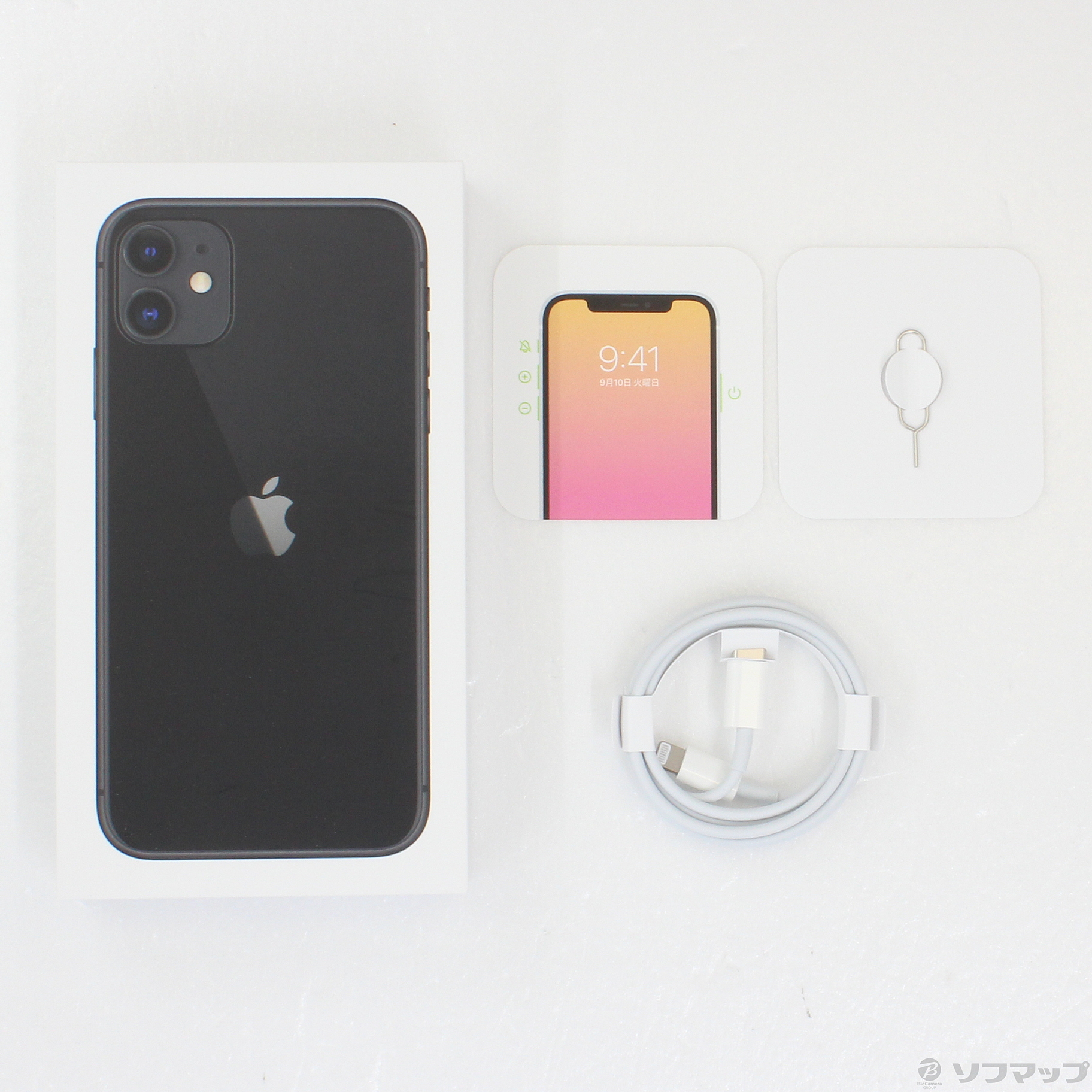 中古】iPhone11 64GB ブラック MHDA3J／A SIMフリー [2133037144664