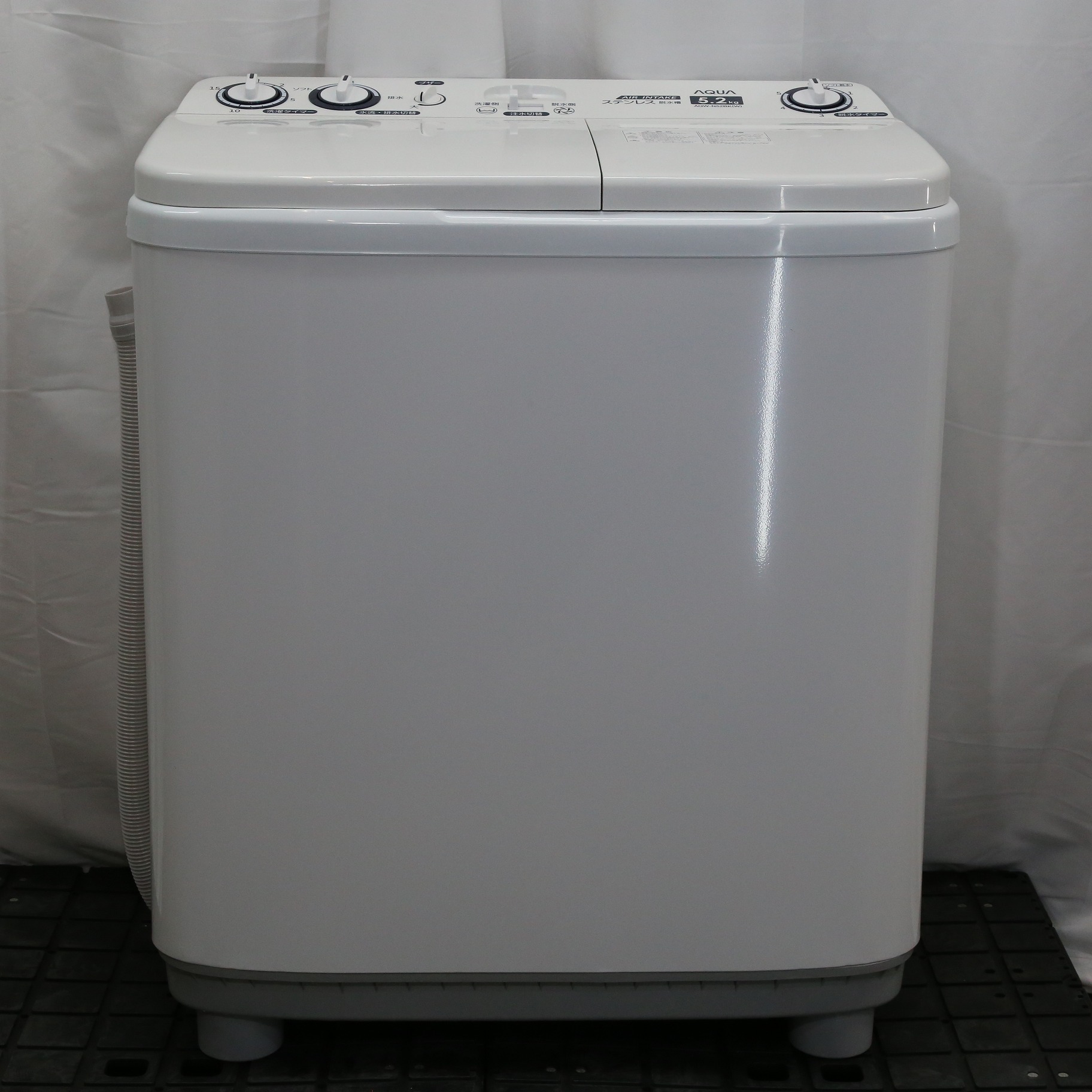 中古】〔展示品〕 2槽式洗濯機 ホワイト AQW-N52BK-W ［洗濯5.2kg 