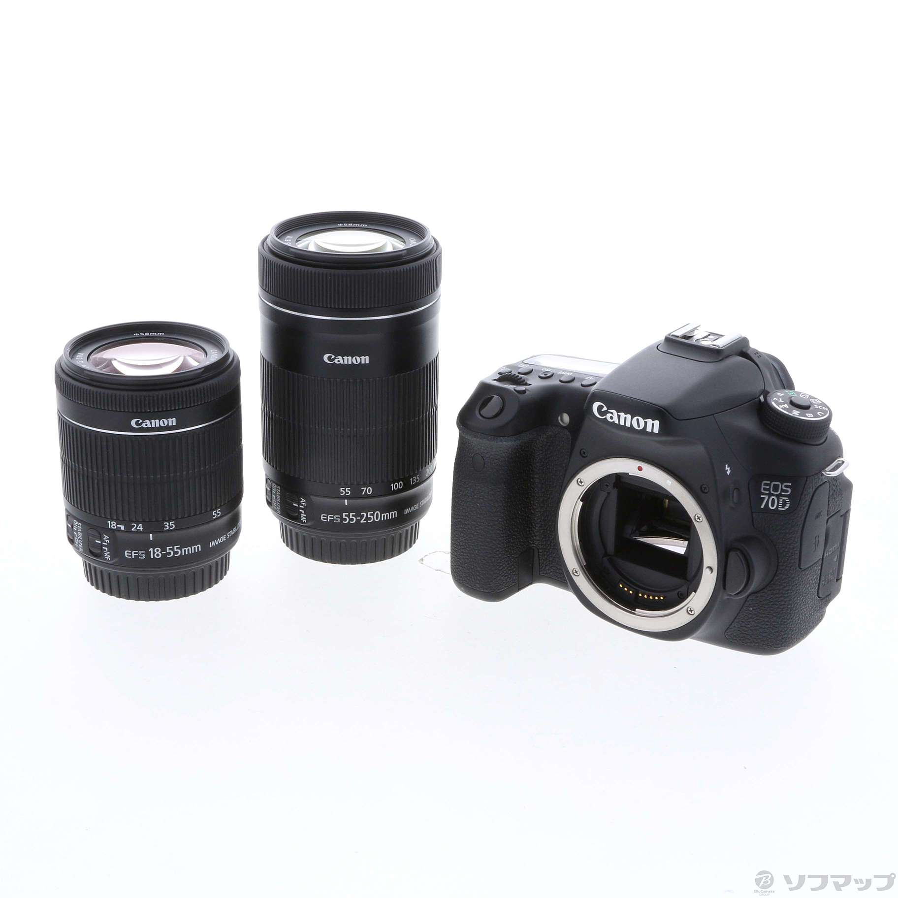 中古】EOS 70D(W) ダブルズームキット (2020万画素／SDXC