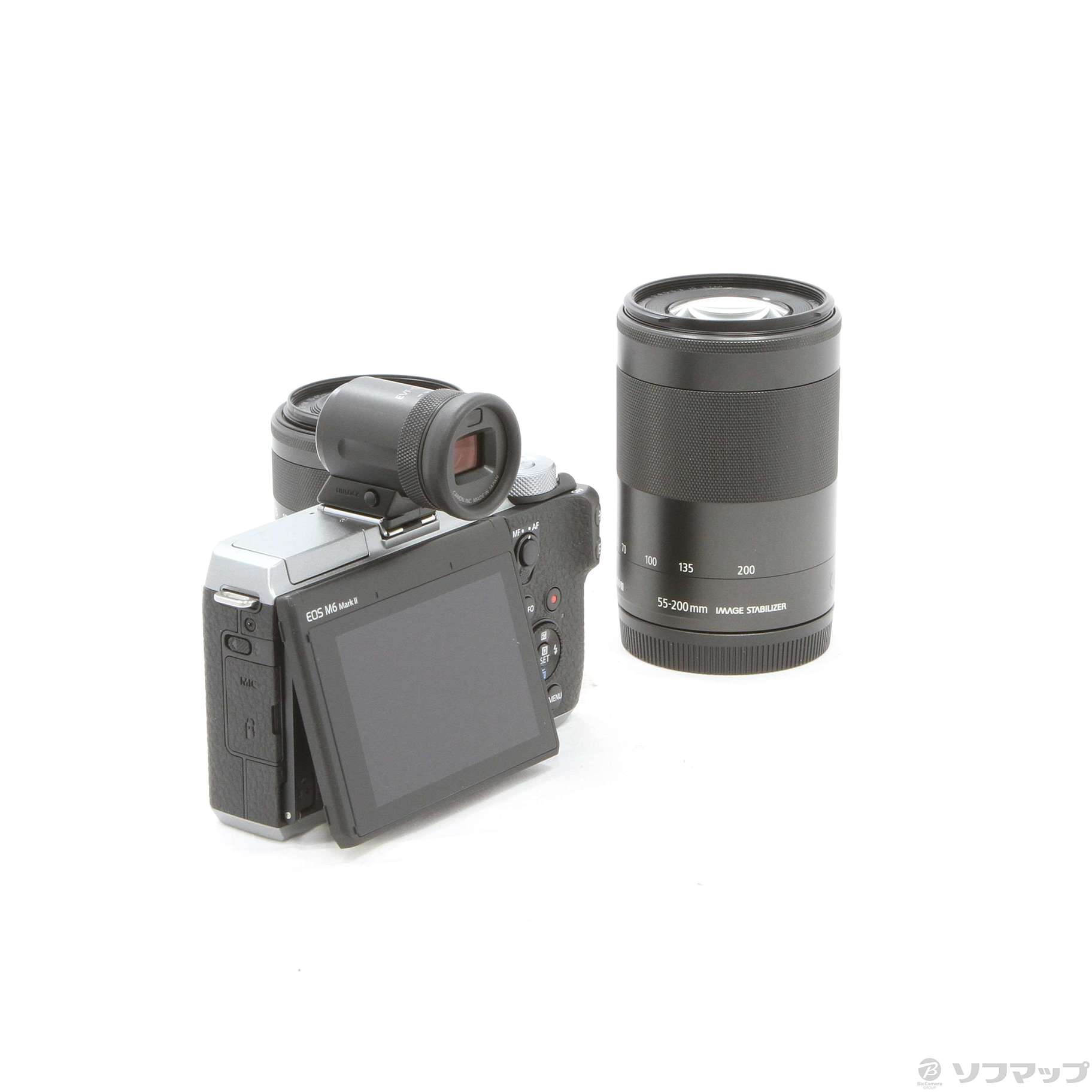 【中古】「非常に良い」Canon ミラーレス一眼カメラ EOS M6 Mark II ダブルズームEVFキット ブラック EOSM6MK2BK-WZEVFK 中古】〔展示品〕 EOS M6 Mark II ミラーレス一眼カメラ ダブルズーム