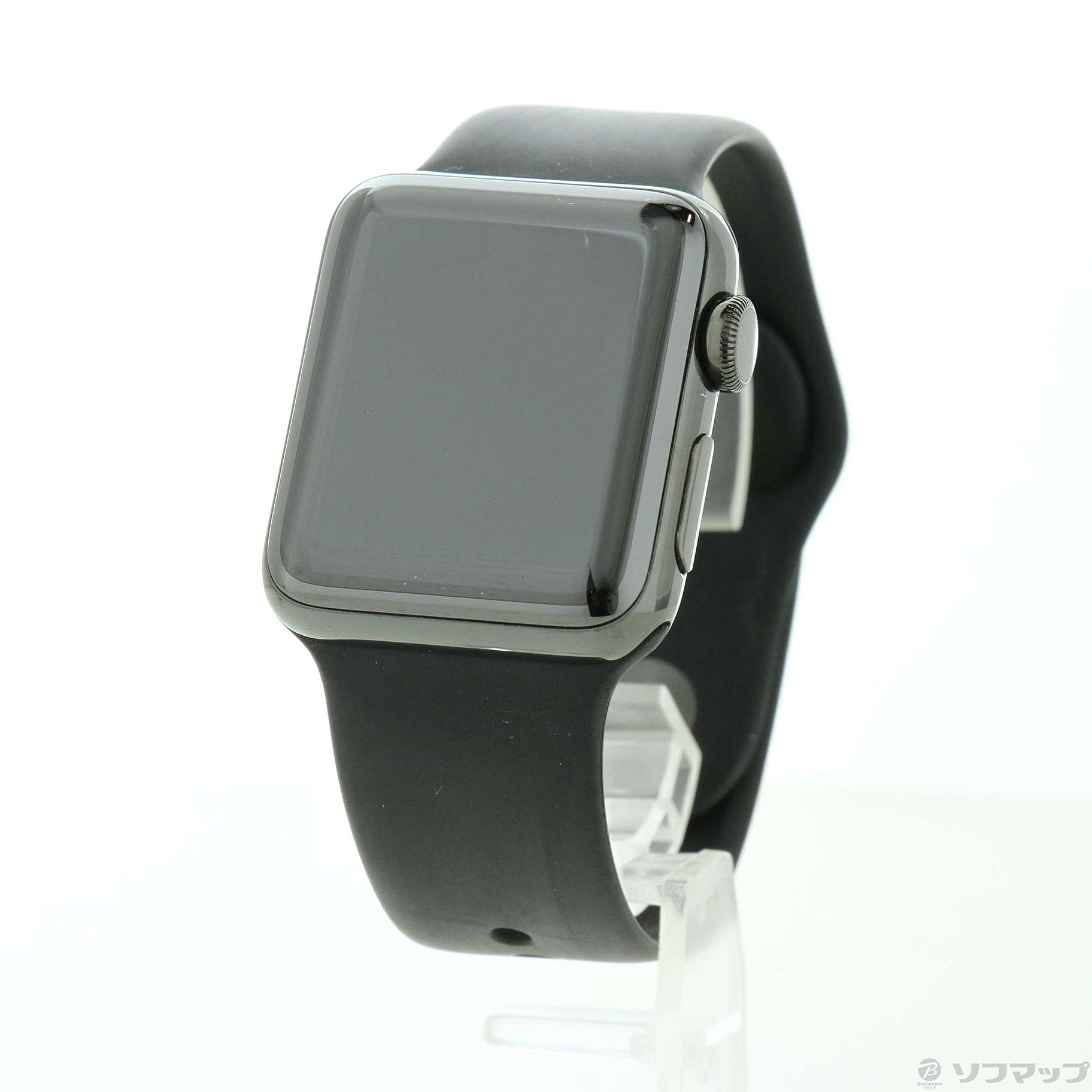 セール対象品 Apple Watch Series 2 38mm スペースブラックステンレススチールケース ブラックスポーツバンド