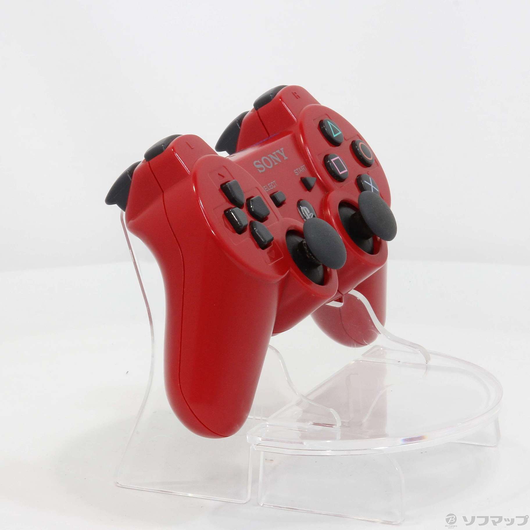 中古】ワイヤレスコントローラー (DUALSHOCK 3) ディープレッド CECH