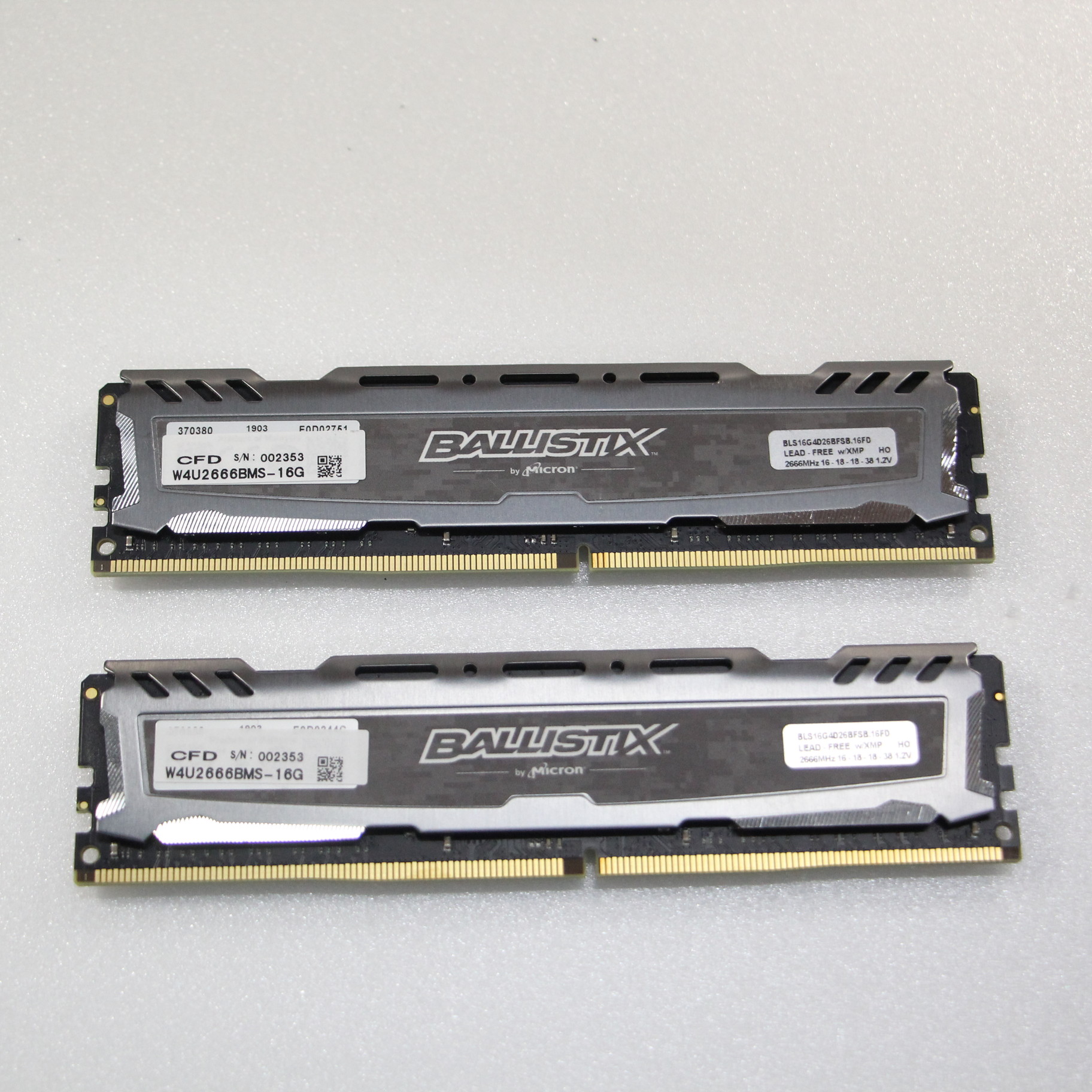 人気海外一番 Crucial Ballistix 8GB DDR4-3200 2枚 tyroleadership.com