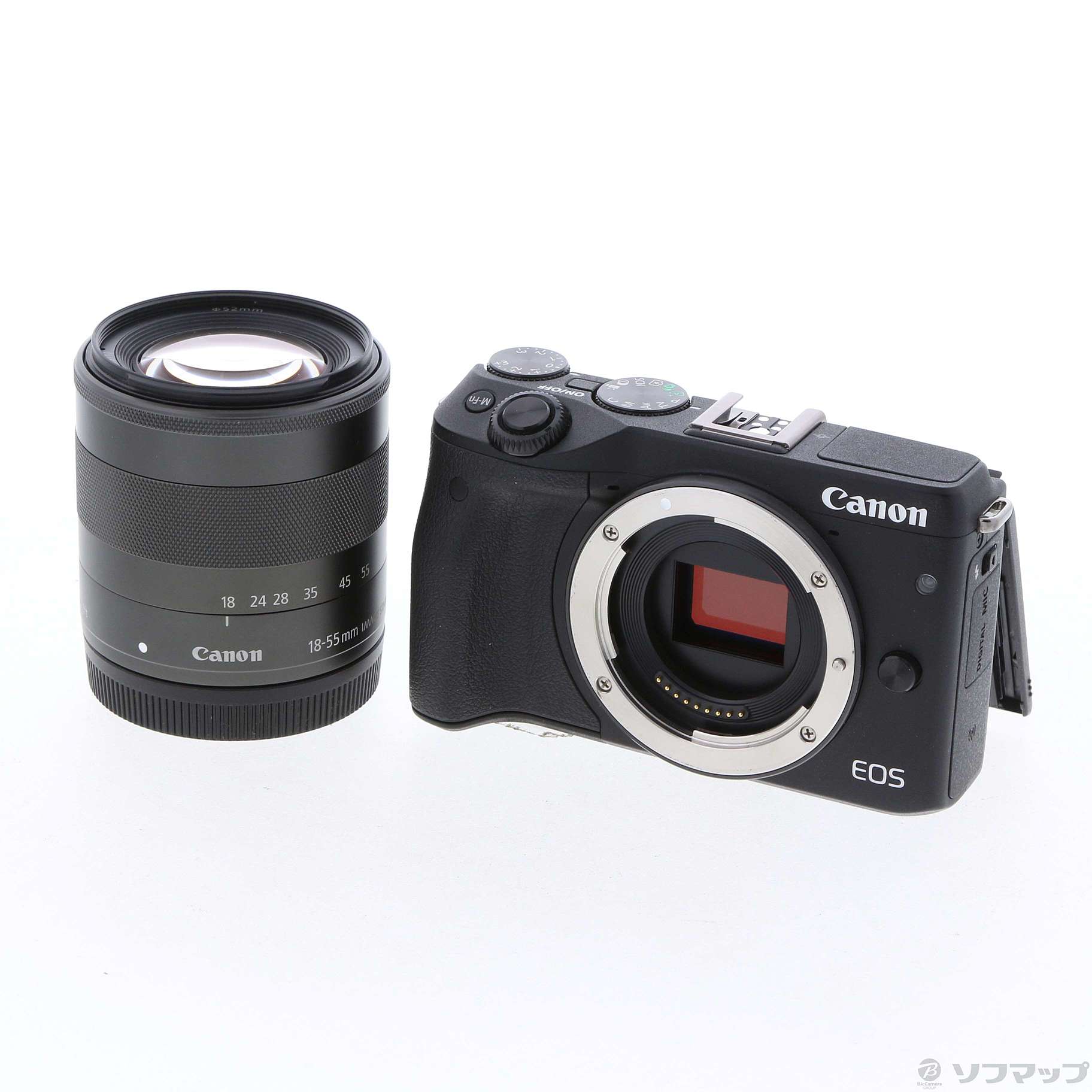 中古】EOS M3 EF-M 18-55 IS STM レンズ EVFキット ブラック