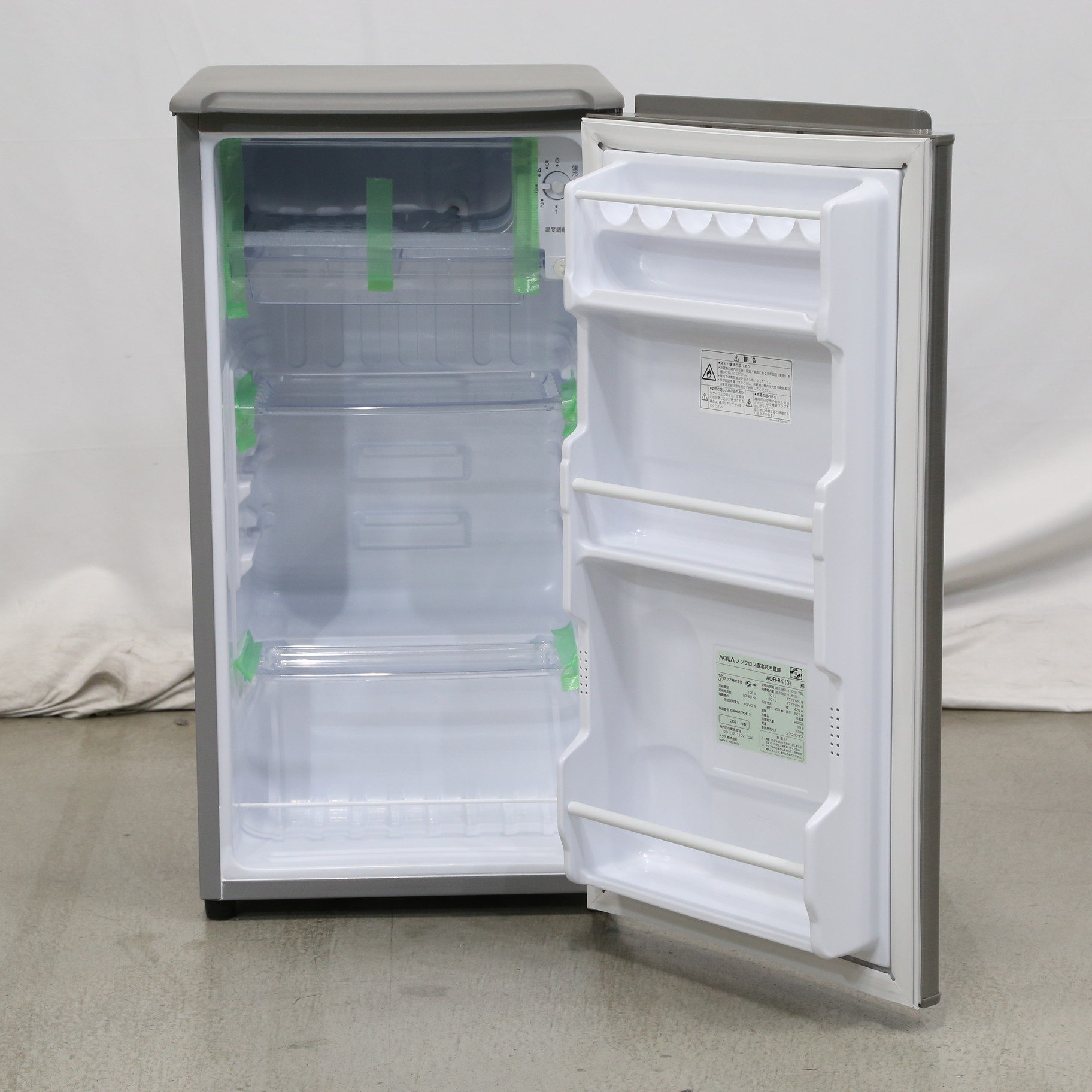 アクア 75L 1ドア冷蔵庫 AQR-8K(S) SILVER - 冷蔵庫