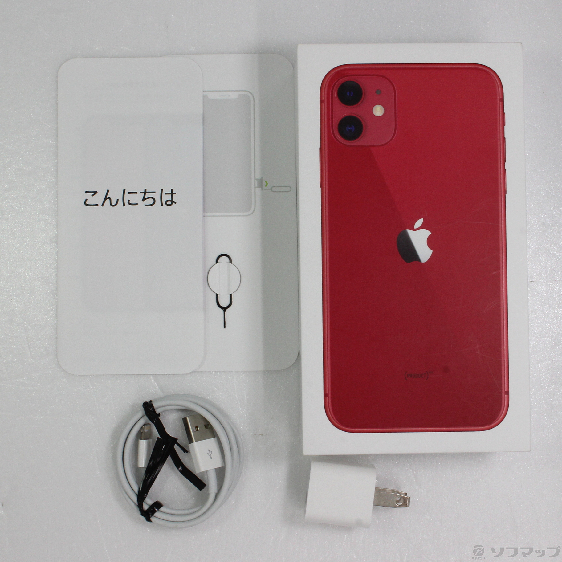 中古】iPhone11 64GB プロダクトレッド MWLV2J／A SIMフリー