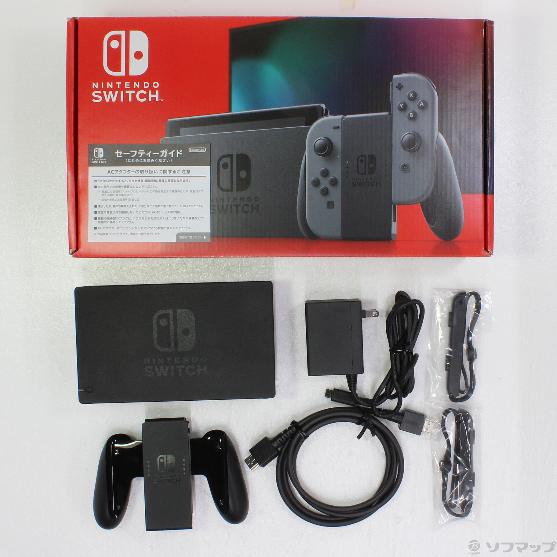 中古】Nintendo Switch Joy-Con (L) ／ (R) グレー (2019年8月モデル ...
