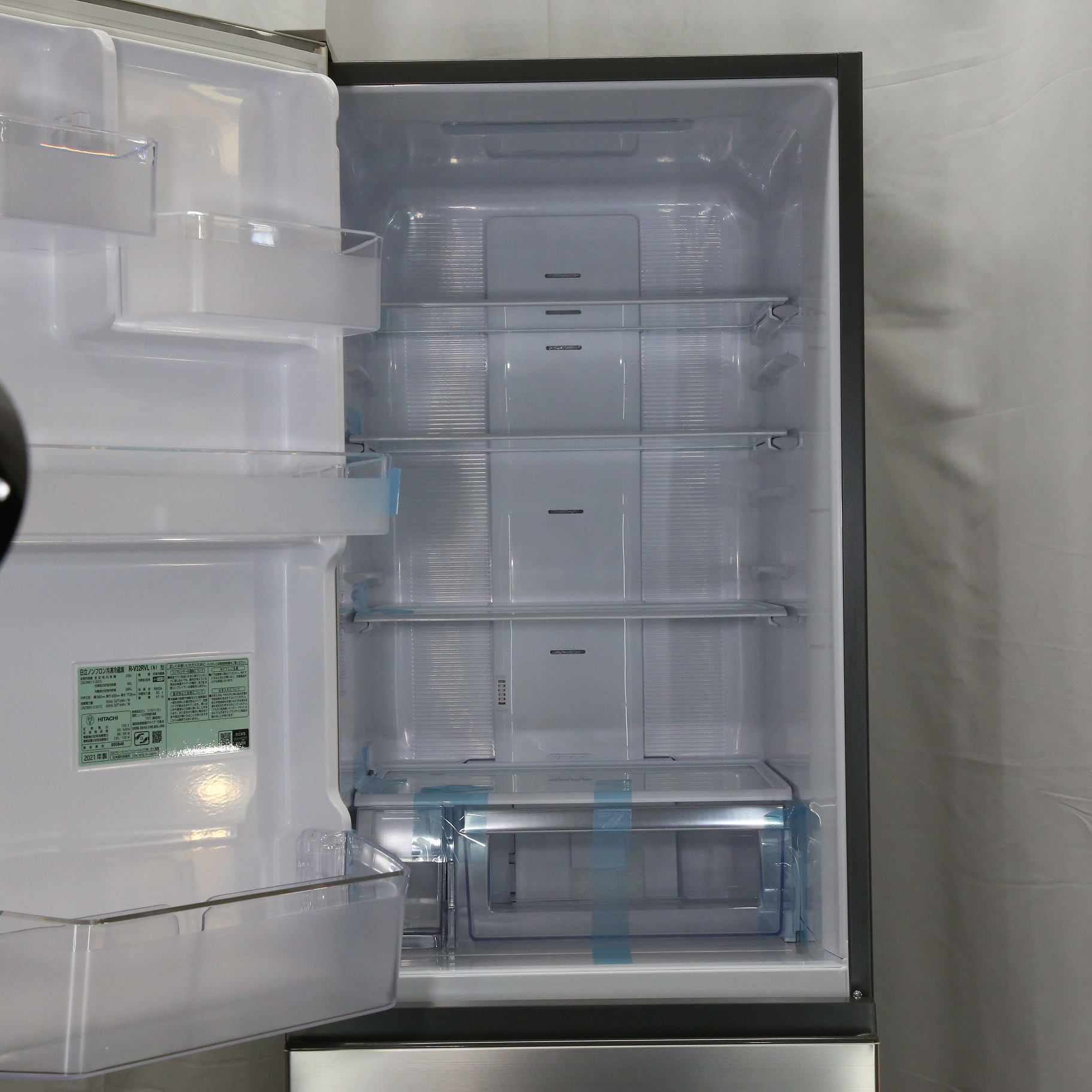 日立 HITACHI ノンフロン冷凍庫 R-V32RVL K R-K320GV：日立の家電品
