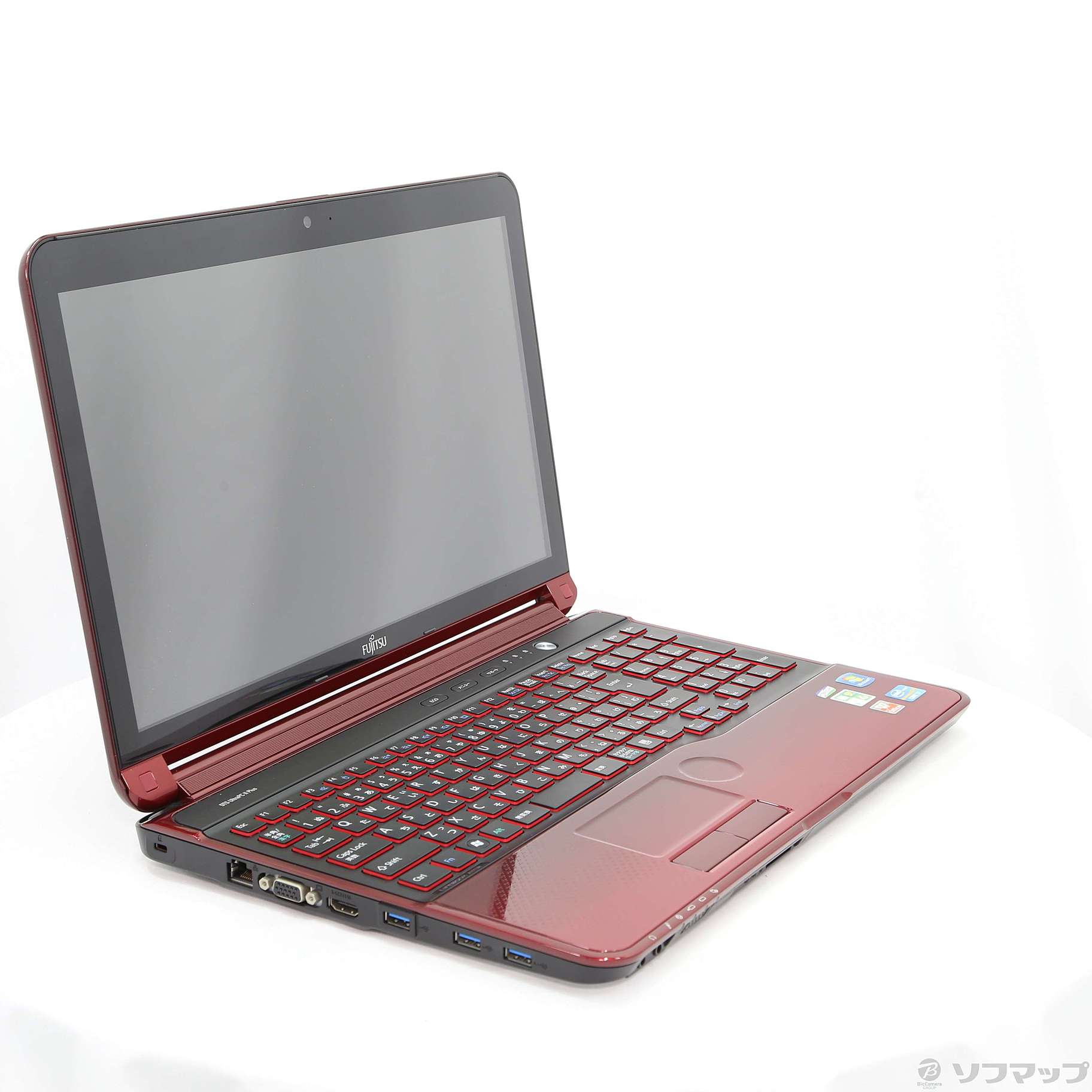 格安安心パソコン LIFEBOOK AH77／H FMVA77HRG ガーネットレッド