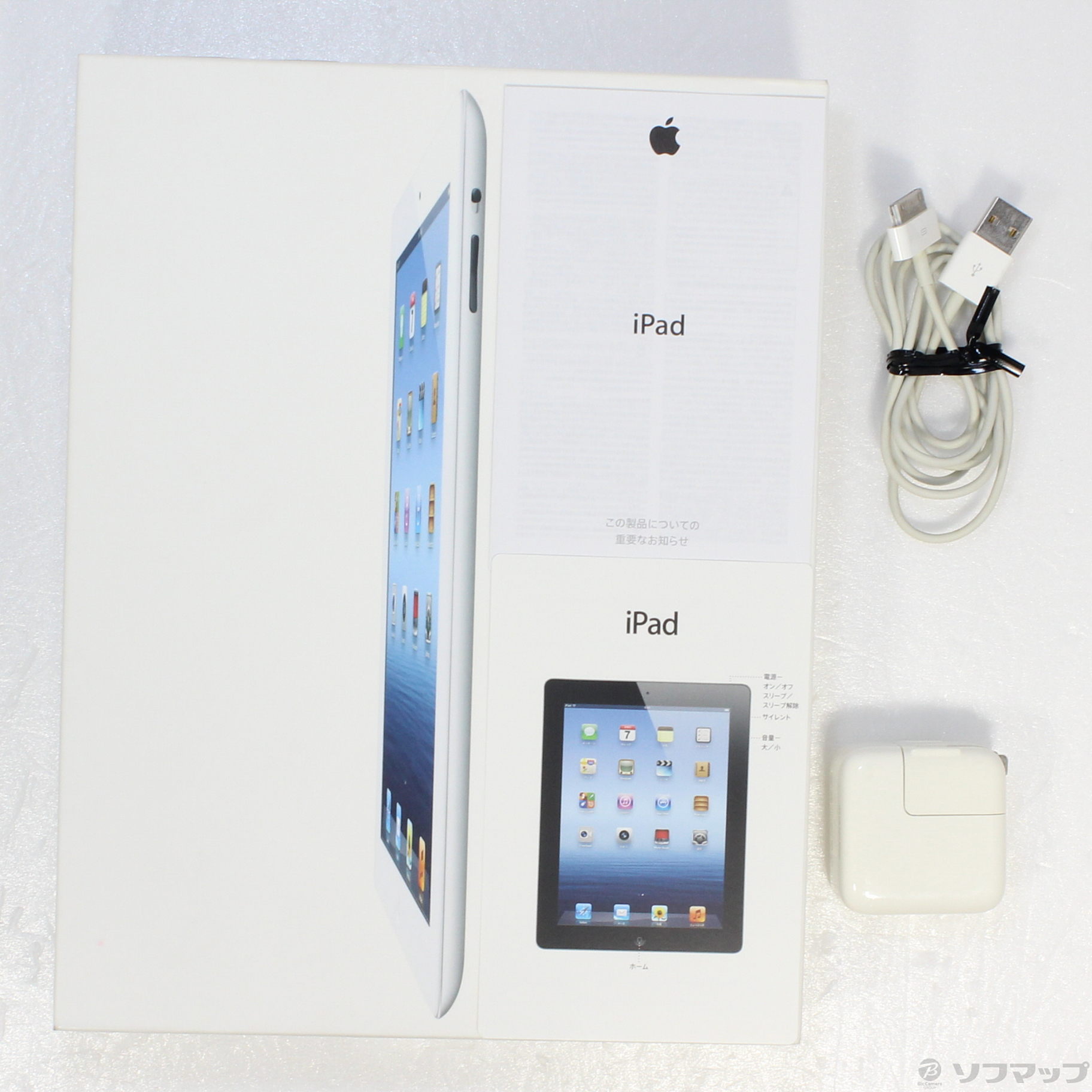 中古】iPad 第3世代 16GB ホワイト MD328J／A Wi-Fi [2133038003663